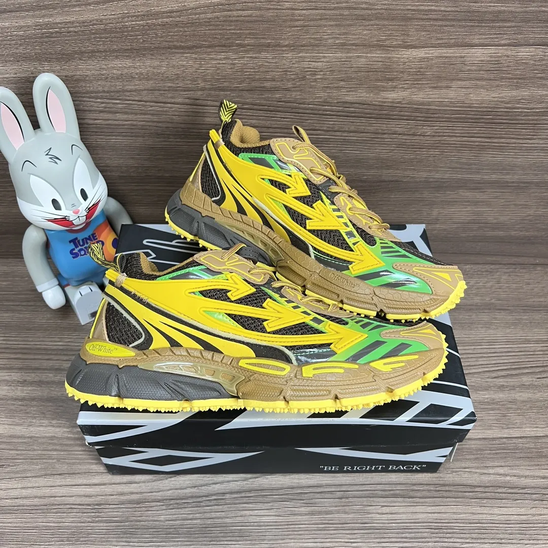 OFF-WHITE Be Right Back イエローグリーン スニーカー - 画像 (7)