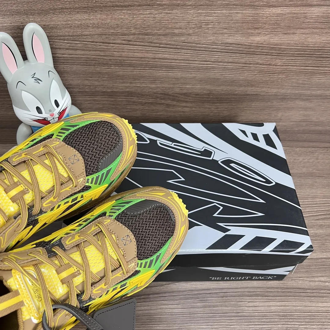 OFF-WHITE Be Right Back イエローグリーン スニーカー - 画像 (8)