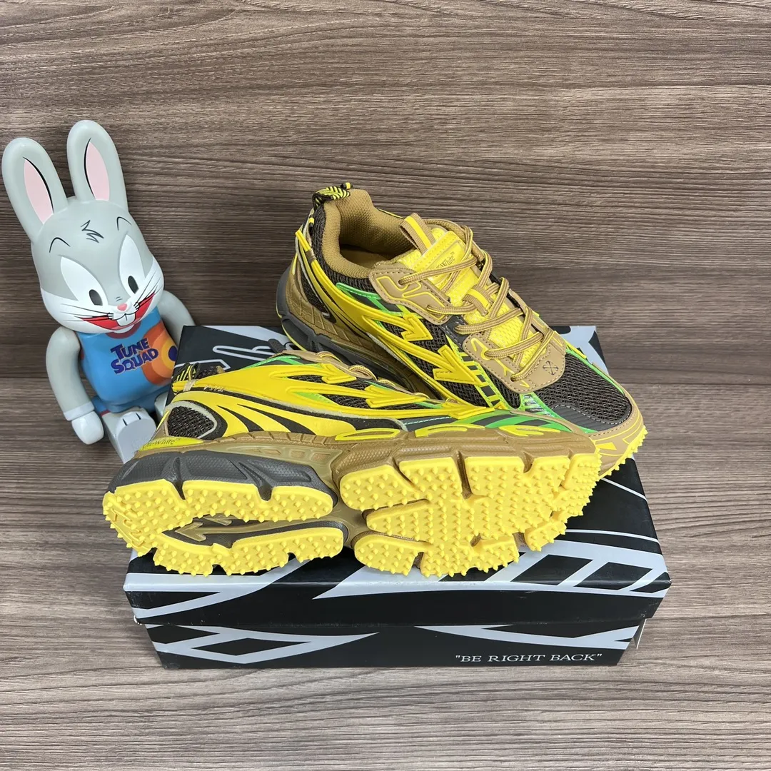 OFF-WHITE Be Right Back イエローグリーン スニーカー - 画像 (10)