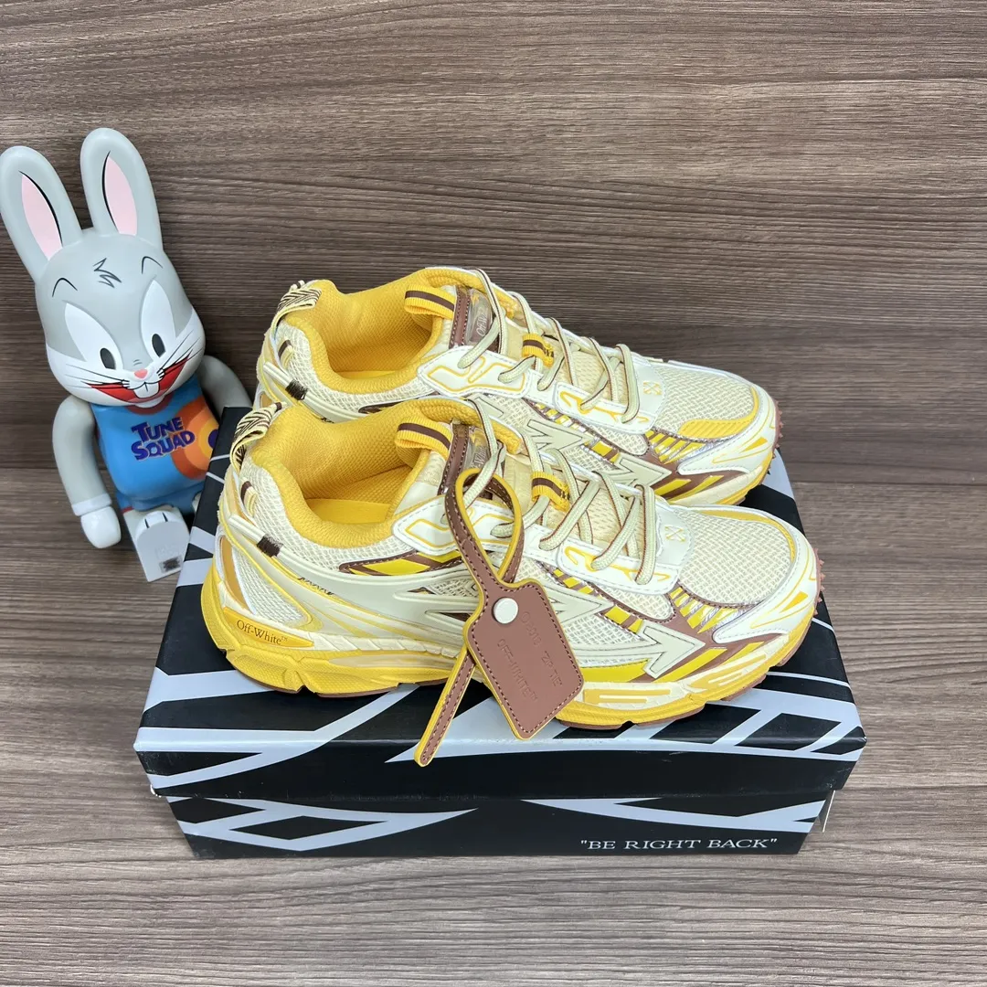 OFF-WHITE Be Right Back ベージュのレースアップスニーカー - 画像 (4)