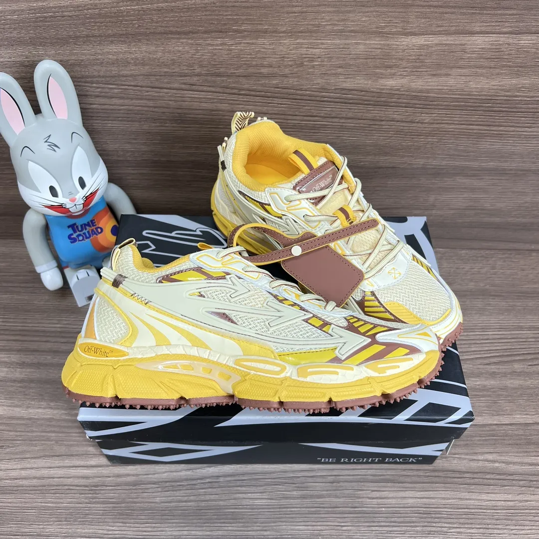 OFF-WHITE Be Right Back ベージュのレースアップスニーカー - 画像 (6)