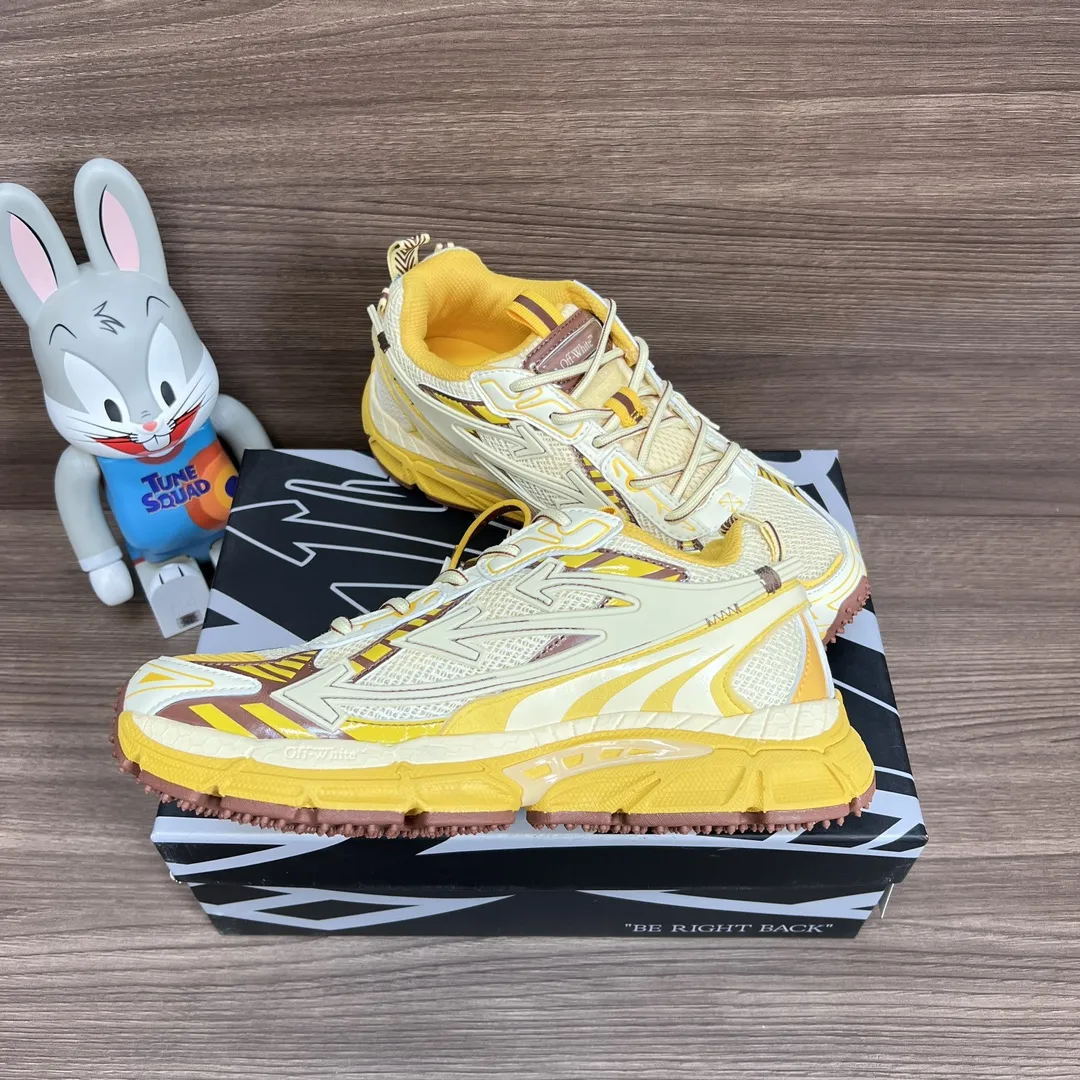 OFF-WHITE Be Right Back ベージュのレースアップスニーカー - 画像 (9)