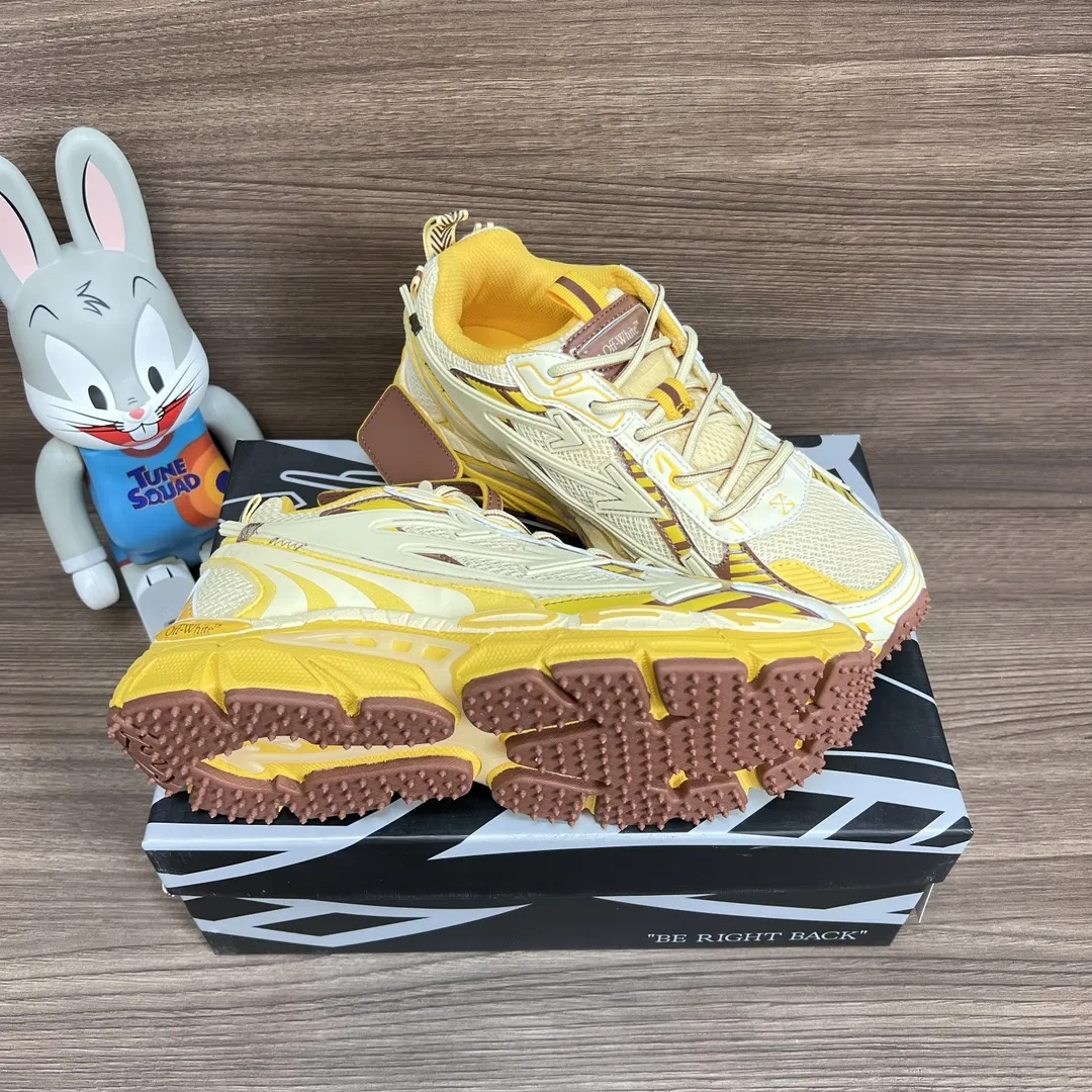 OFF-WHITE Be Right Back ベージュのレースアップスニーカー - 画像 (10)