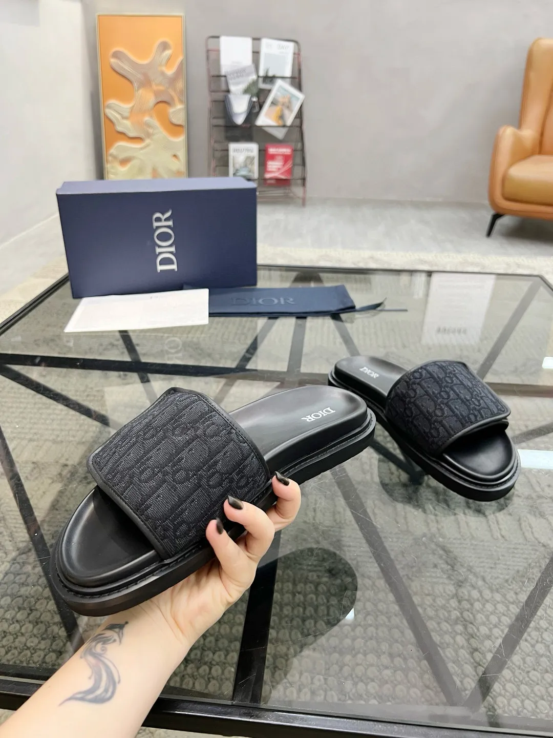 Christian Dior ブラック スライドサンダル - 画像 (7)