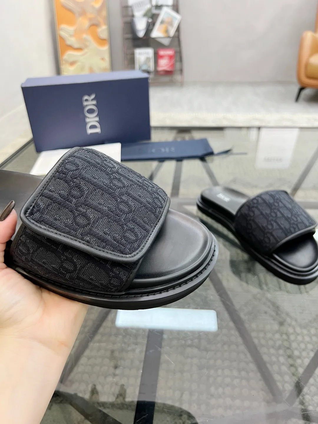 Christian Dior ブラック スライドサンダル - 画像 (8)