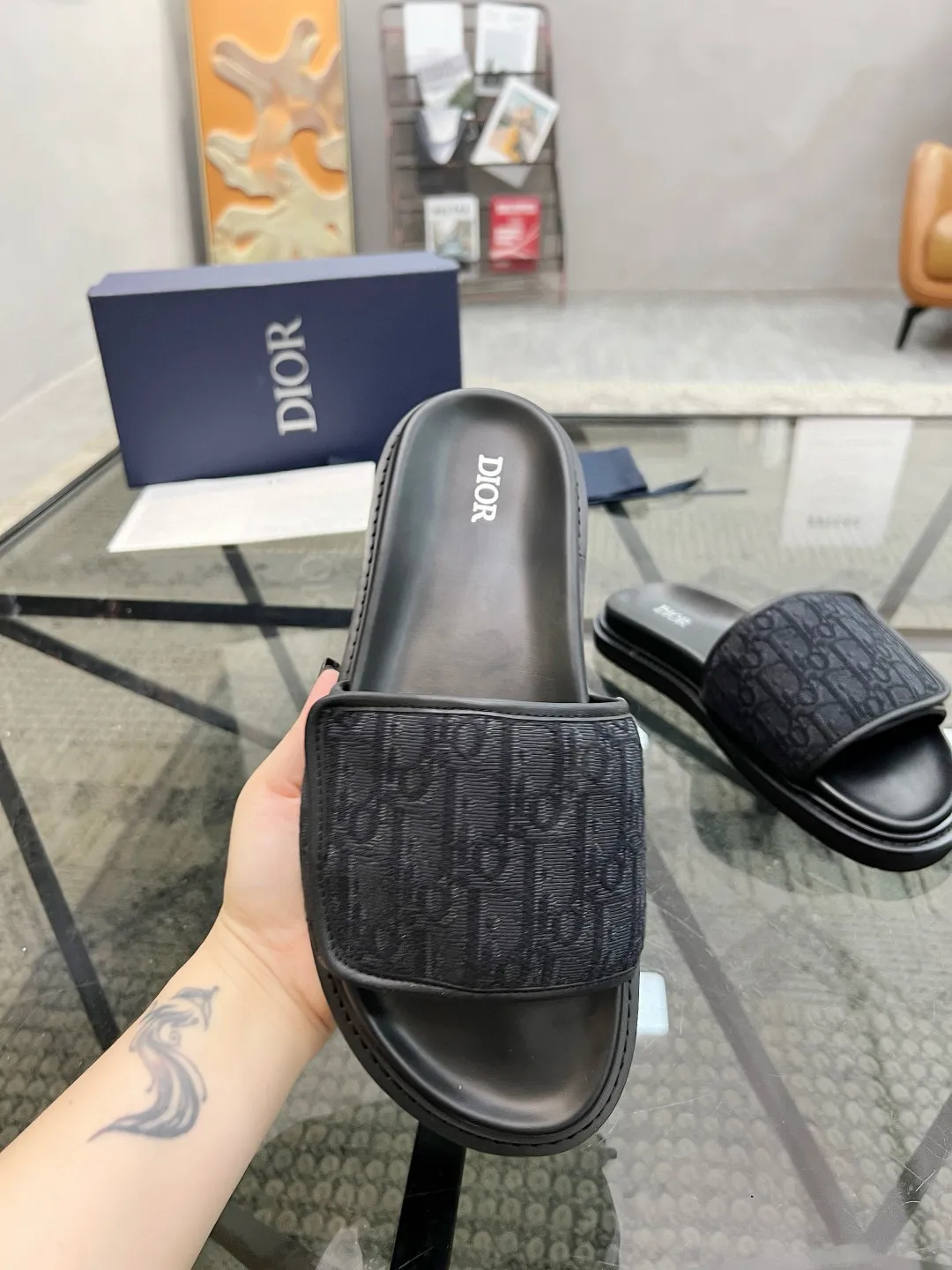 Christian Dior ブラック スライドサンダル - 画像 (10)