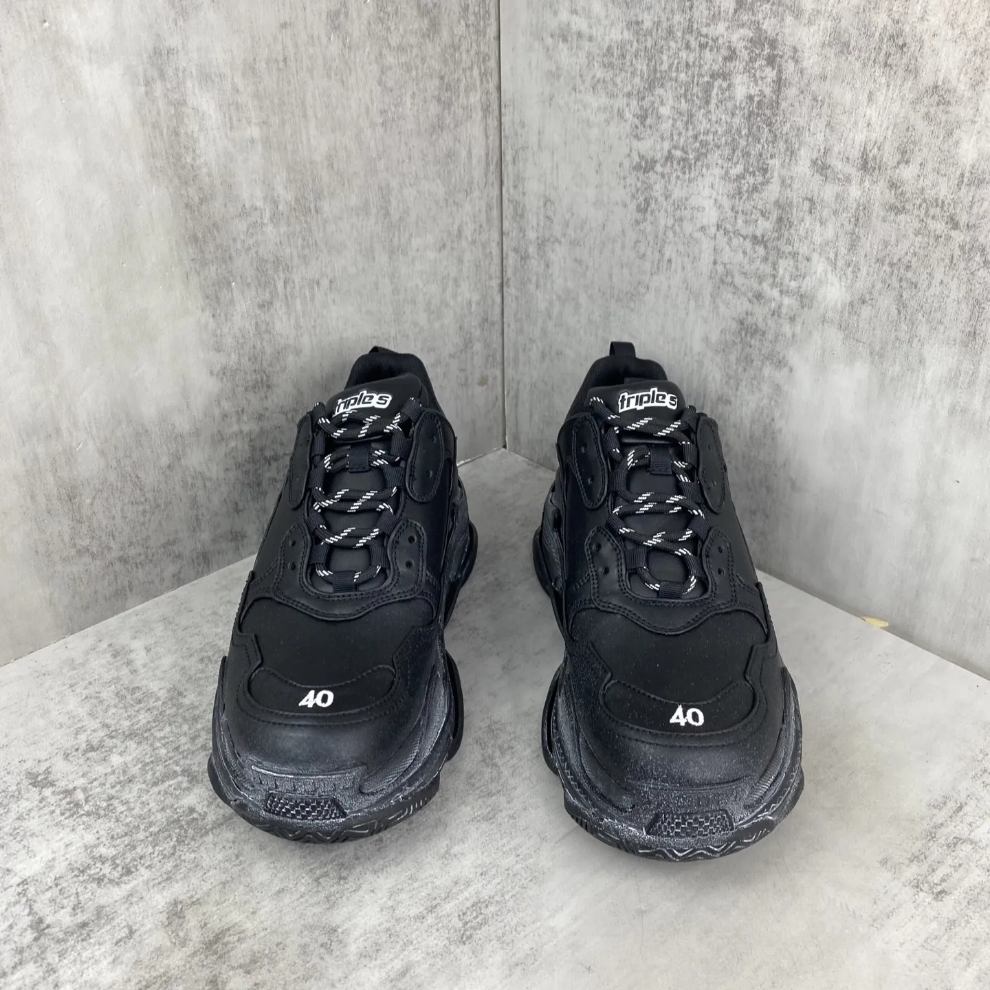 BALENCIAGA 25ss Triple S ブラック老舗靴 - 画像 (5)