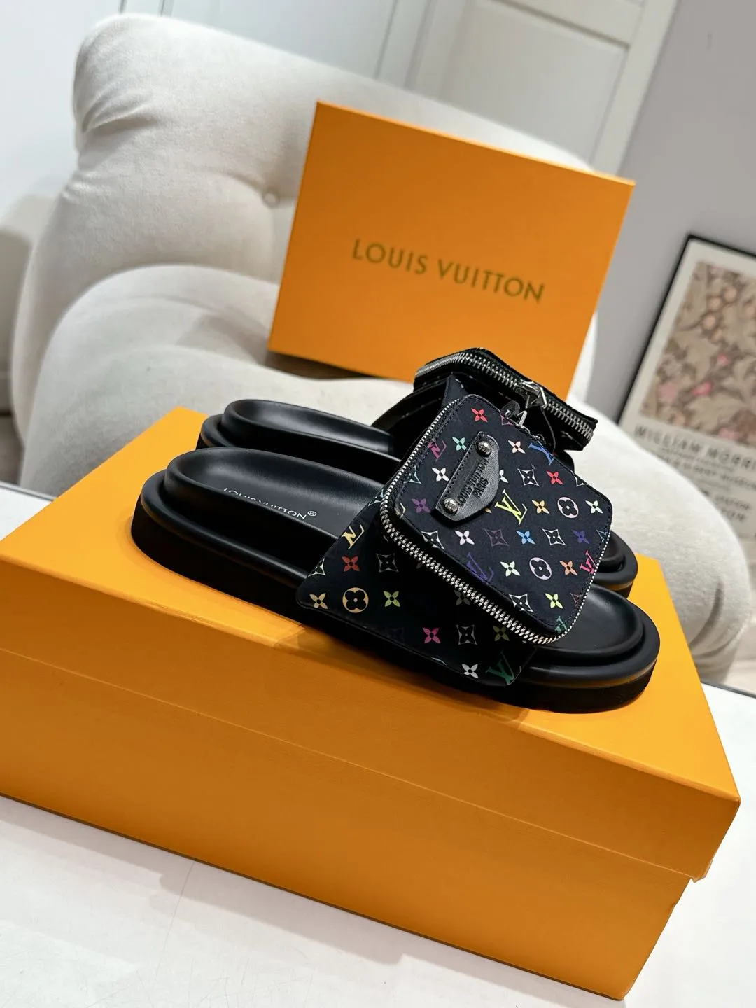 Louis Vuitton 新作カラフル花牛仔フラットスリッパ - 画像 (3)