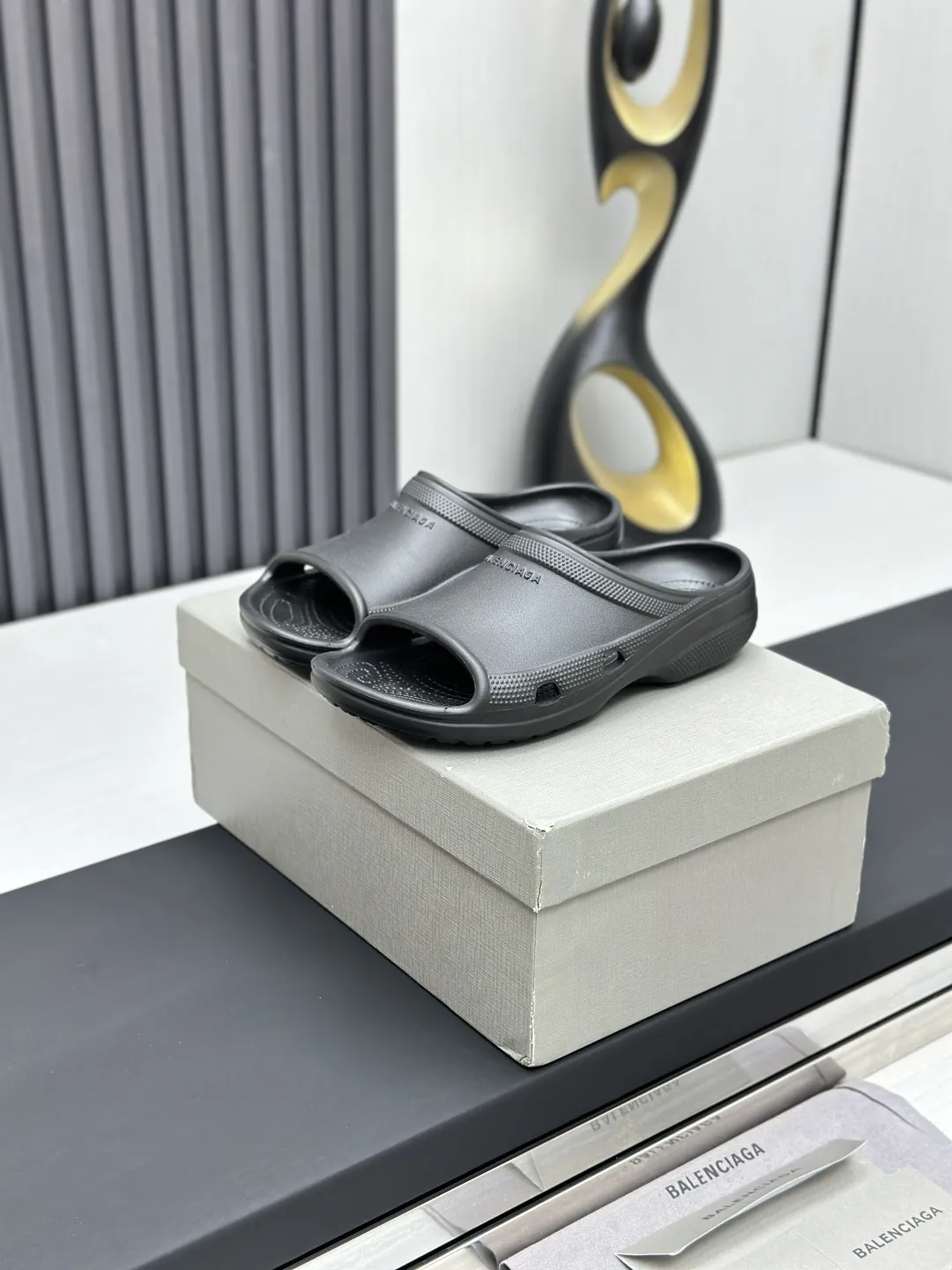 Balenciaga ブラック カップルサンダル