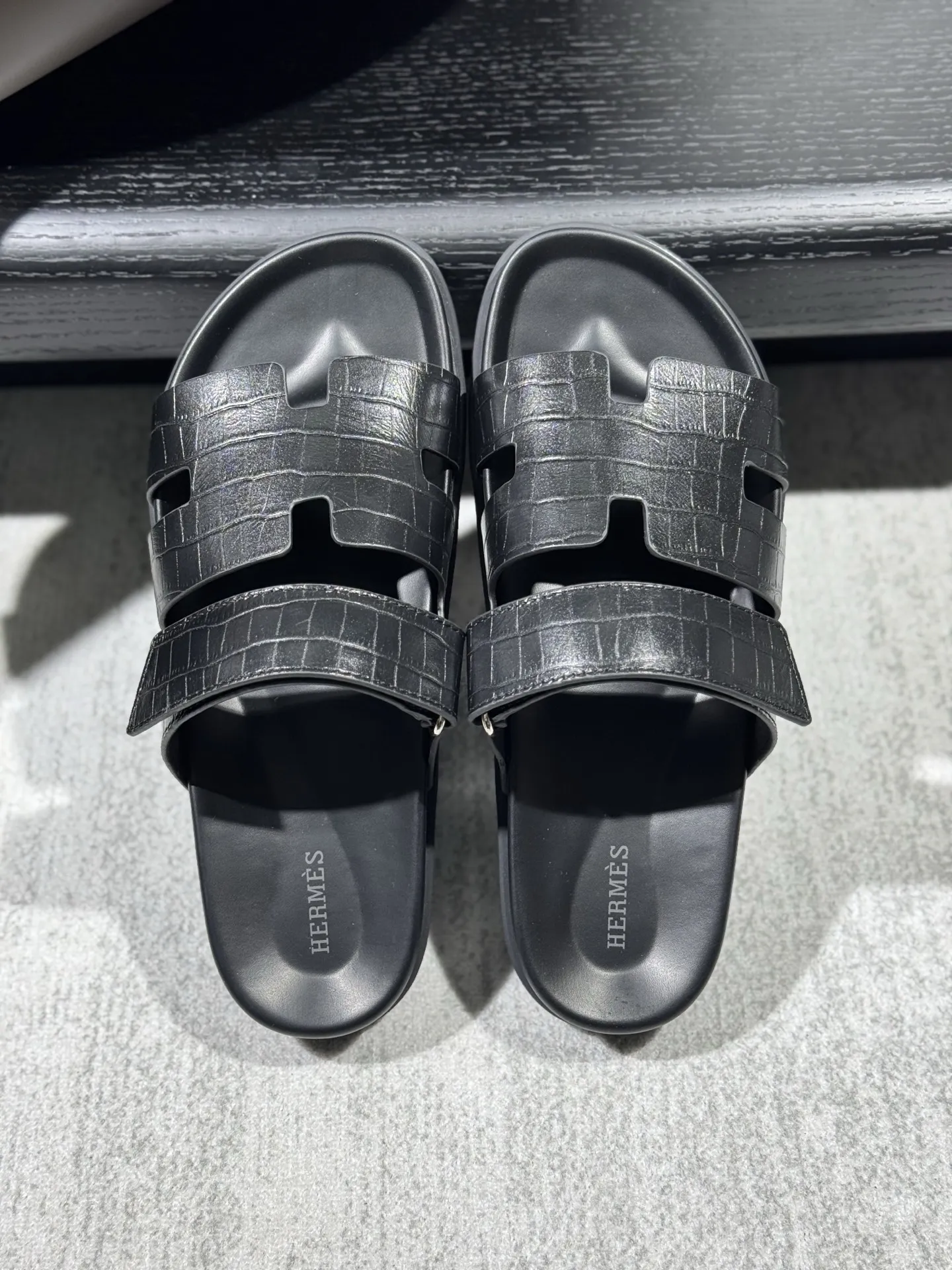 エルメス 黒 クロコダイルスキップスロー - 画像 (5)