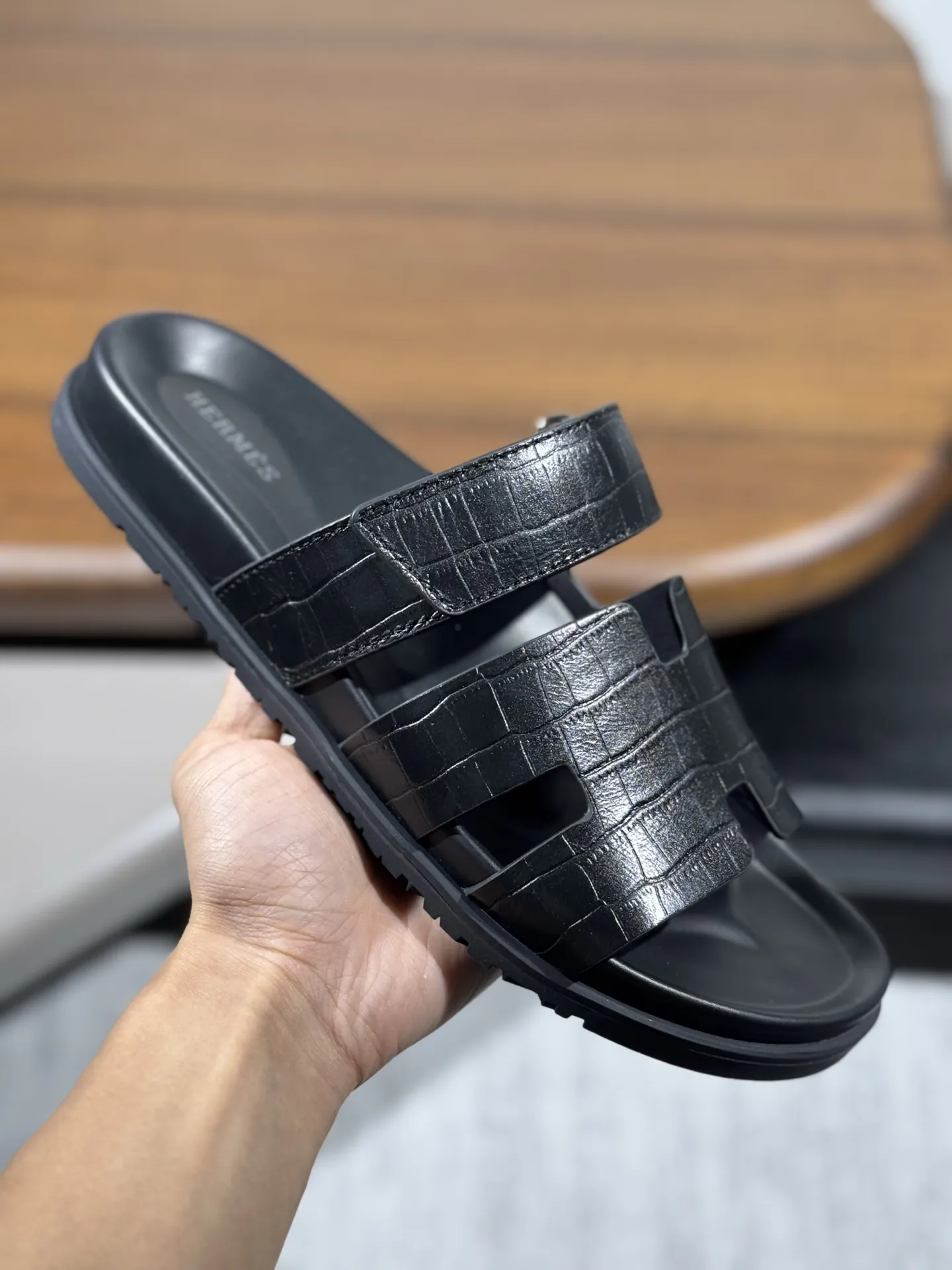 エルメス 黒 クロコダイルスキップスロー - 画像 (6)