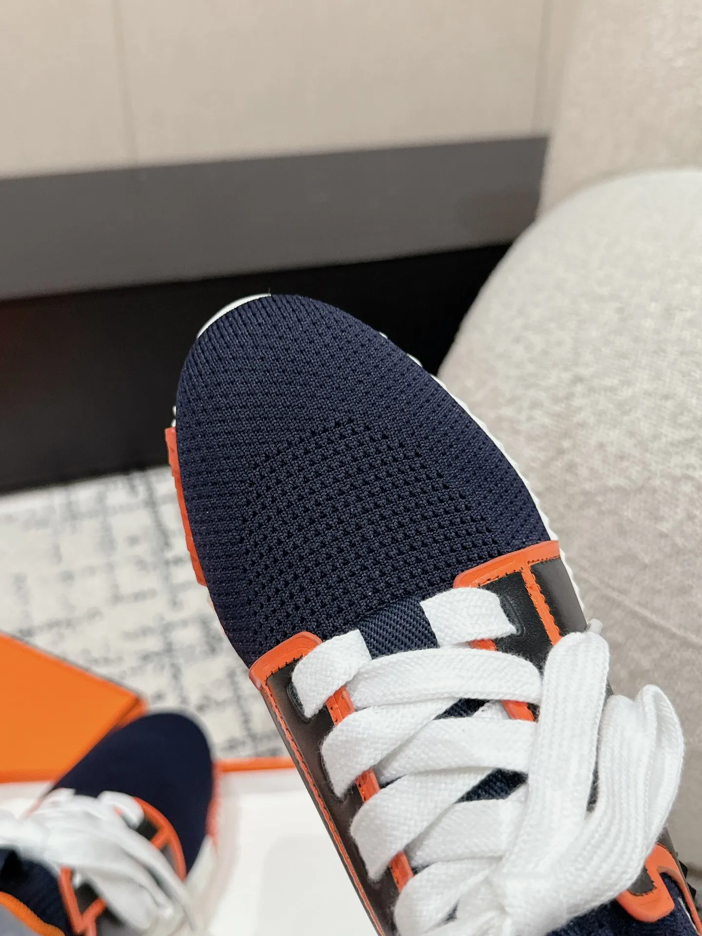 HERMÈS 厚底スニーカー ブルー オレンジ 情侣款 - 画像 (7)