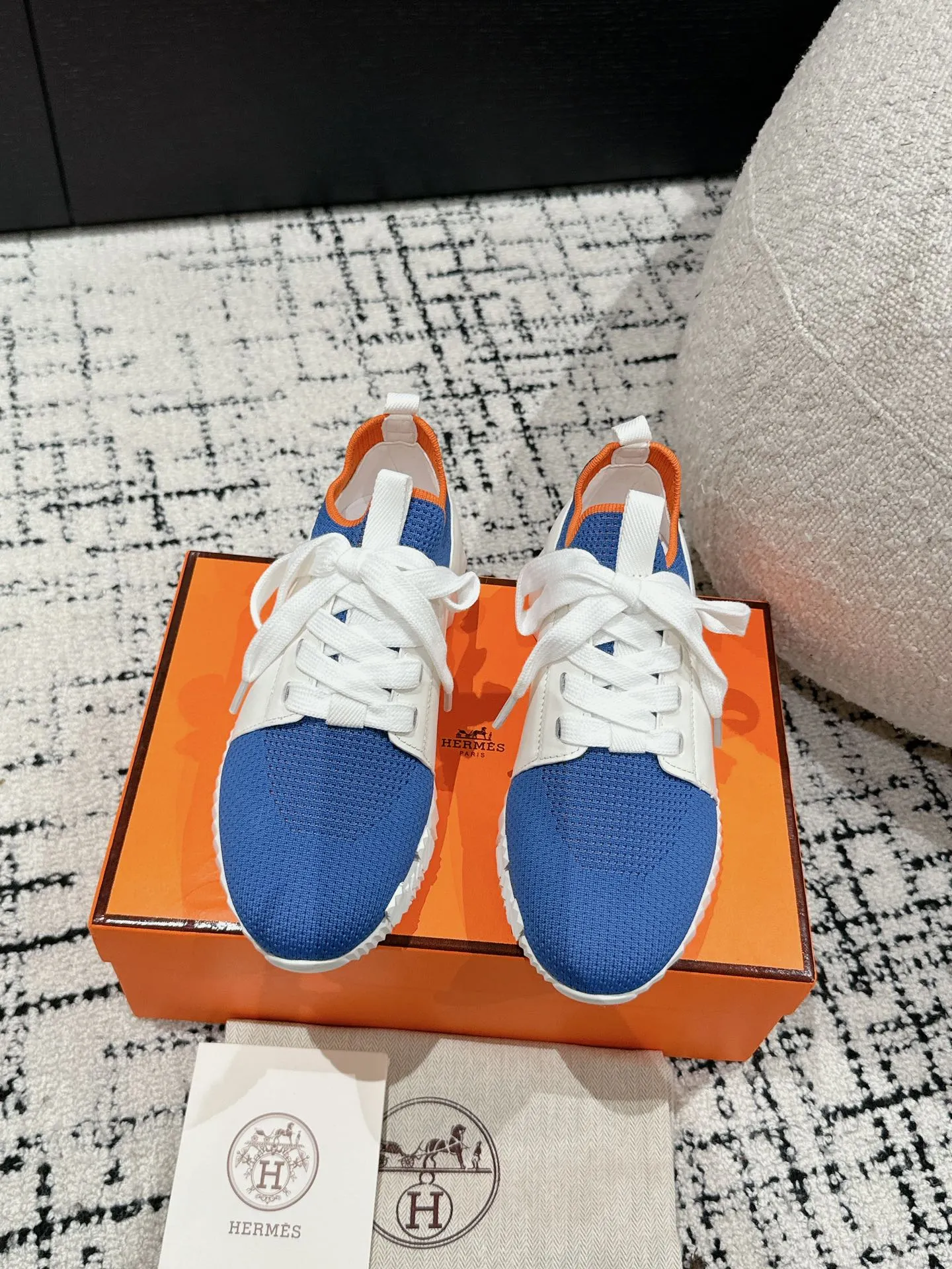 エルメス 厚底スニーカー ブルー 秋冬新款 - 画像 (3)