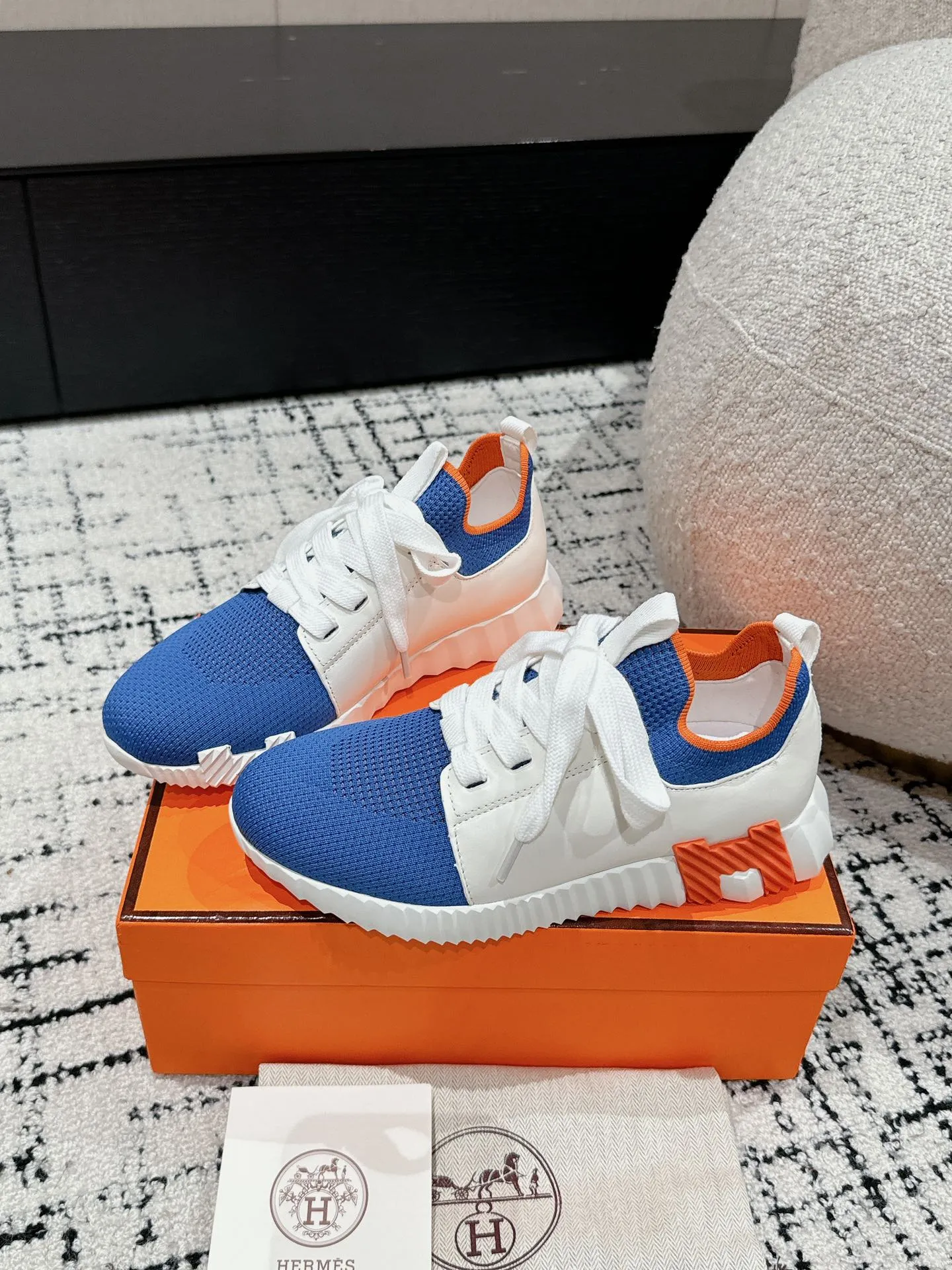エルメス 厚底スニーカー ブルー 秋冬新款 - 画像 (4)