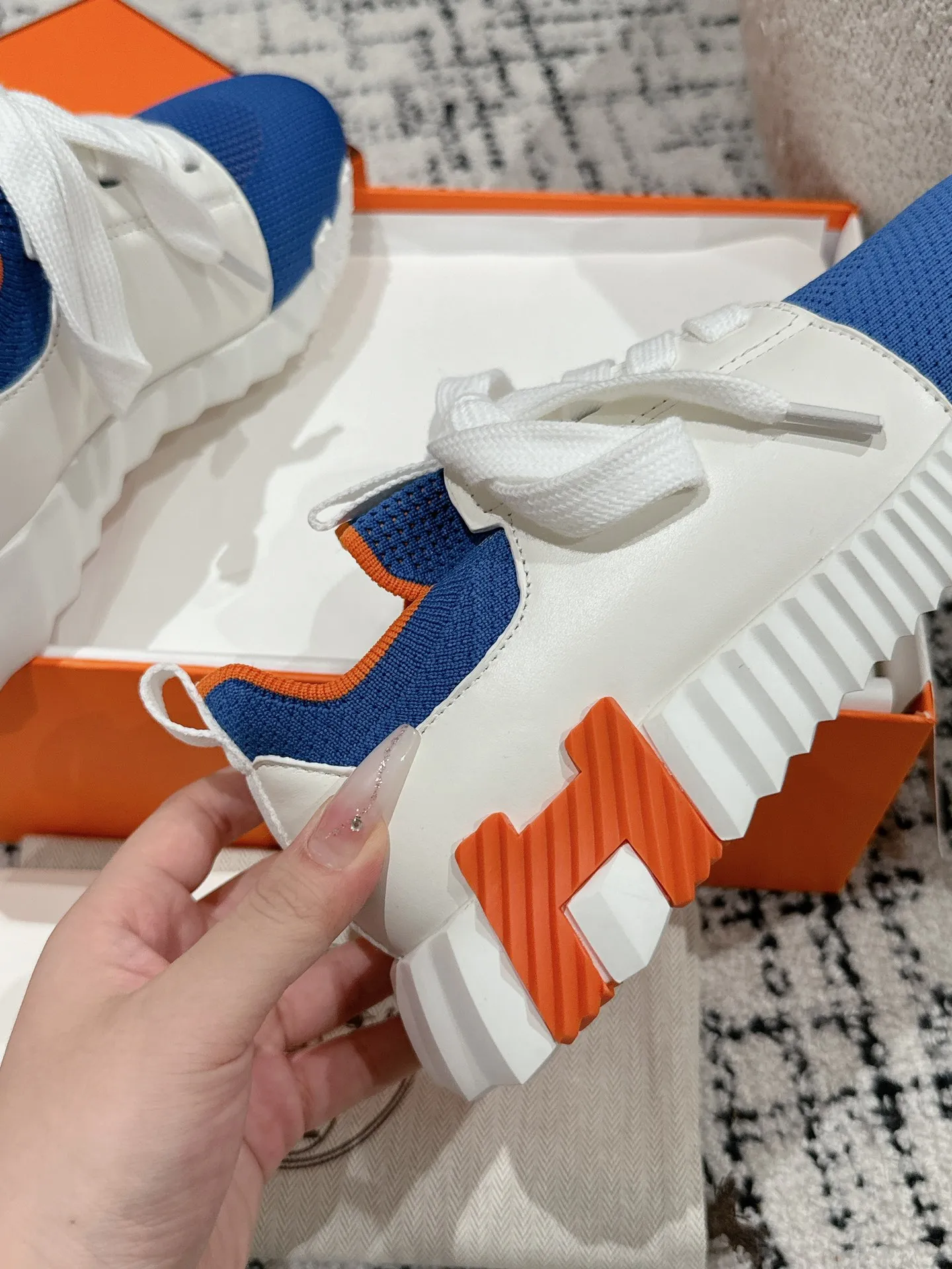 エルメス 厚底スニーカー ブルー 秋冬新款 - 画像 (10)