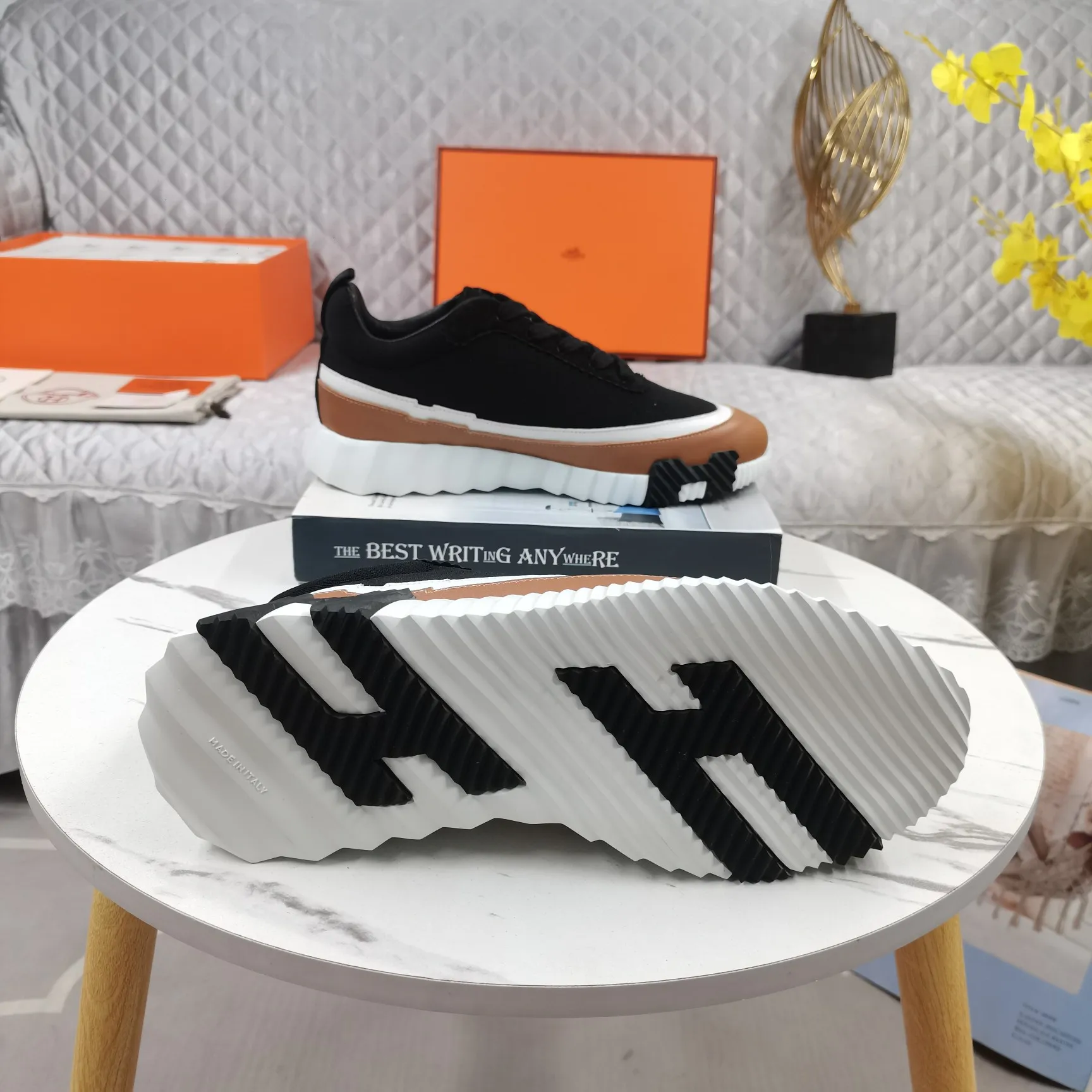 HERMES 厚底スニーカー ブラック 低帮モデル - 画像 (10)