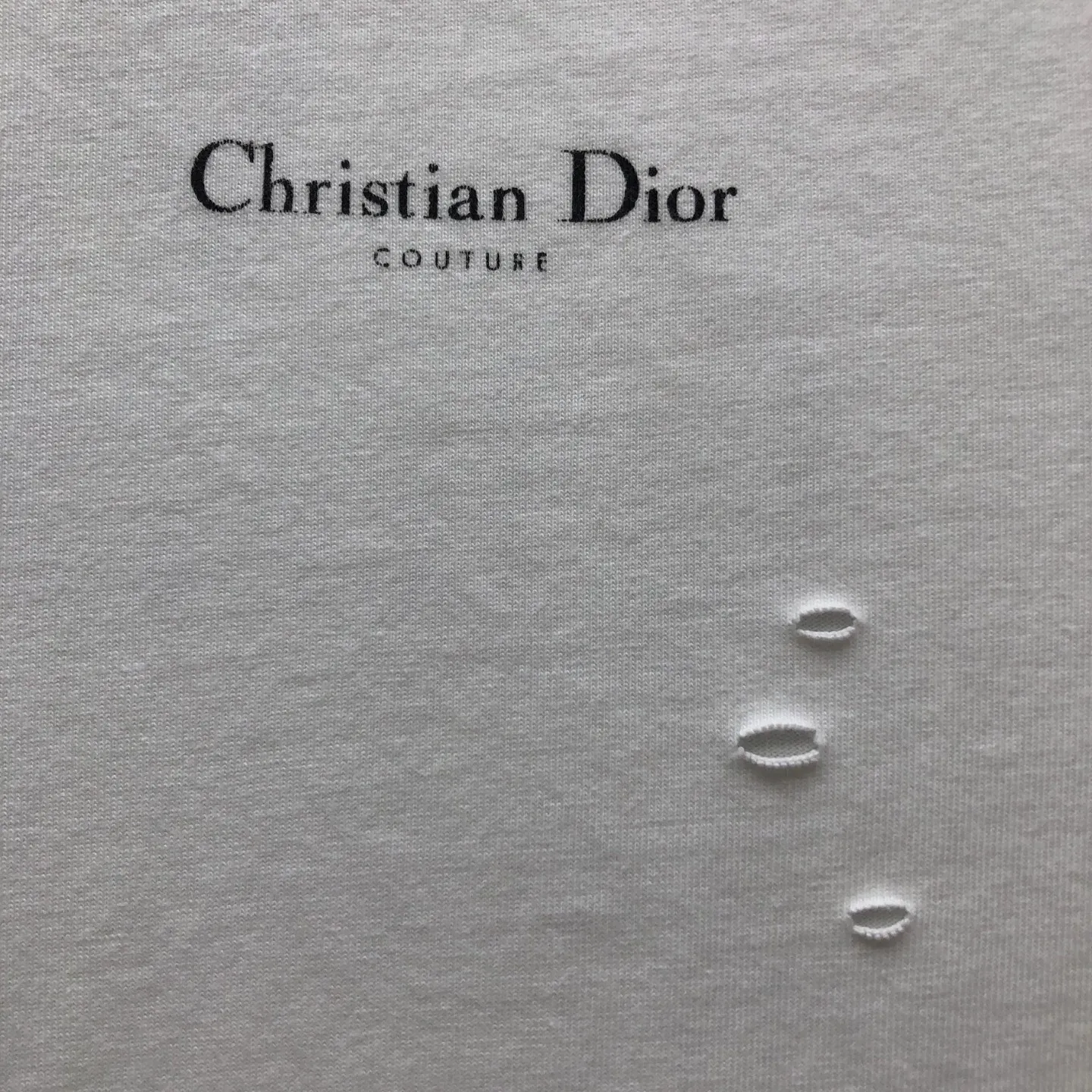 Christian Dior 白 スズランのレタリングTシャツ - 画像 (6)