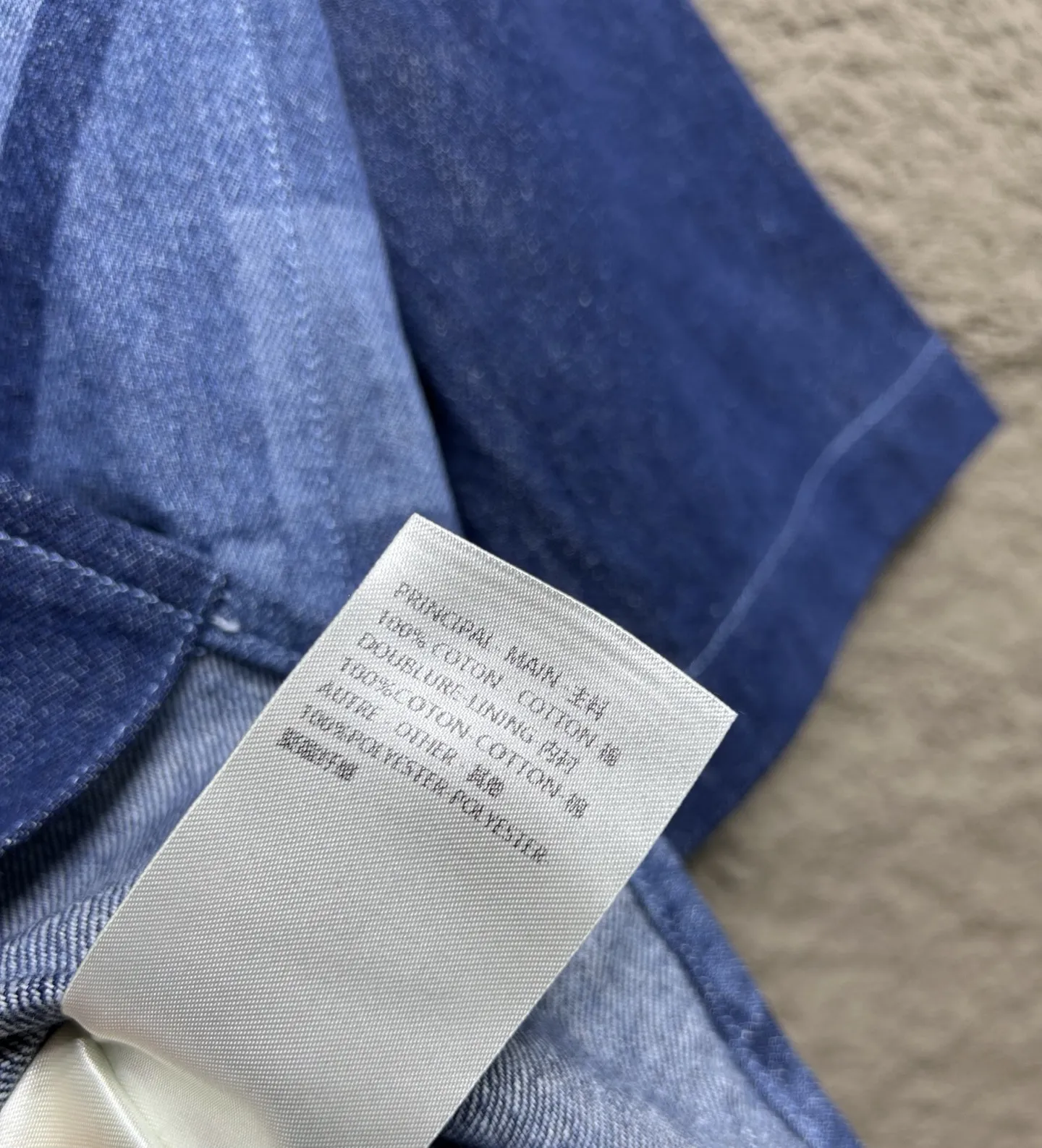 LOUIS VUITTON ブルー パッチワーク シャツ - 画像 (9)