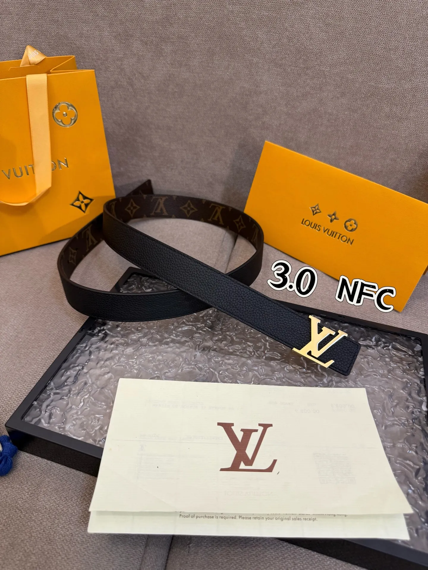 Louis Vuitton 黒 3.0cm LV Initiales ベルト - 画像 (3)