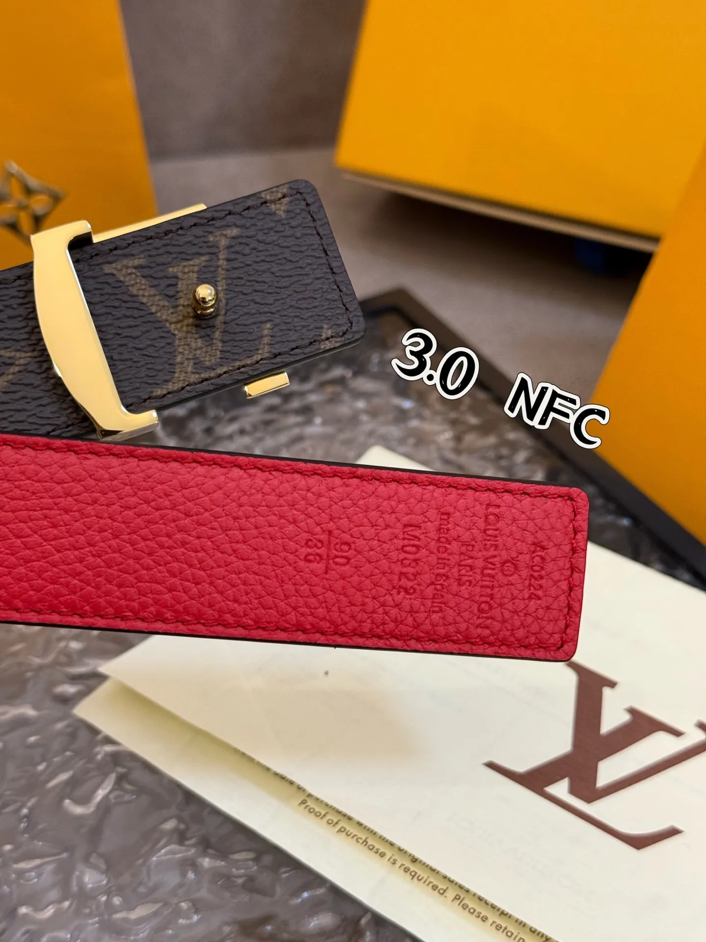 Louis Vuitton 3.0cm レッド ベルト - 画像 (5)