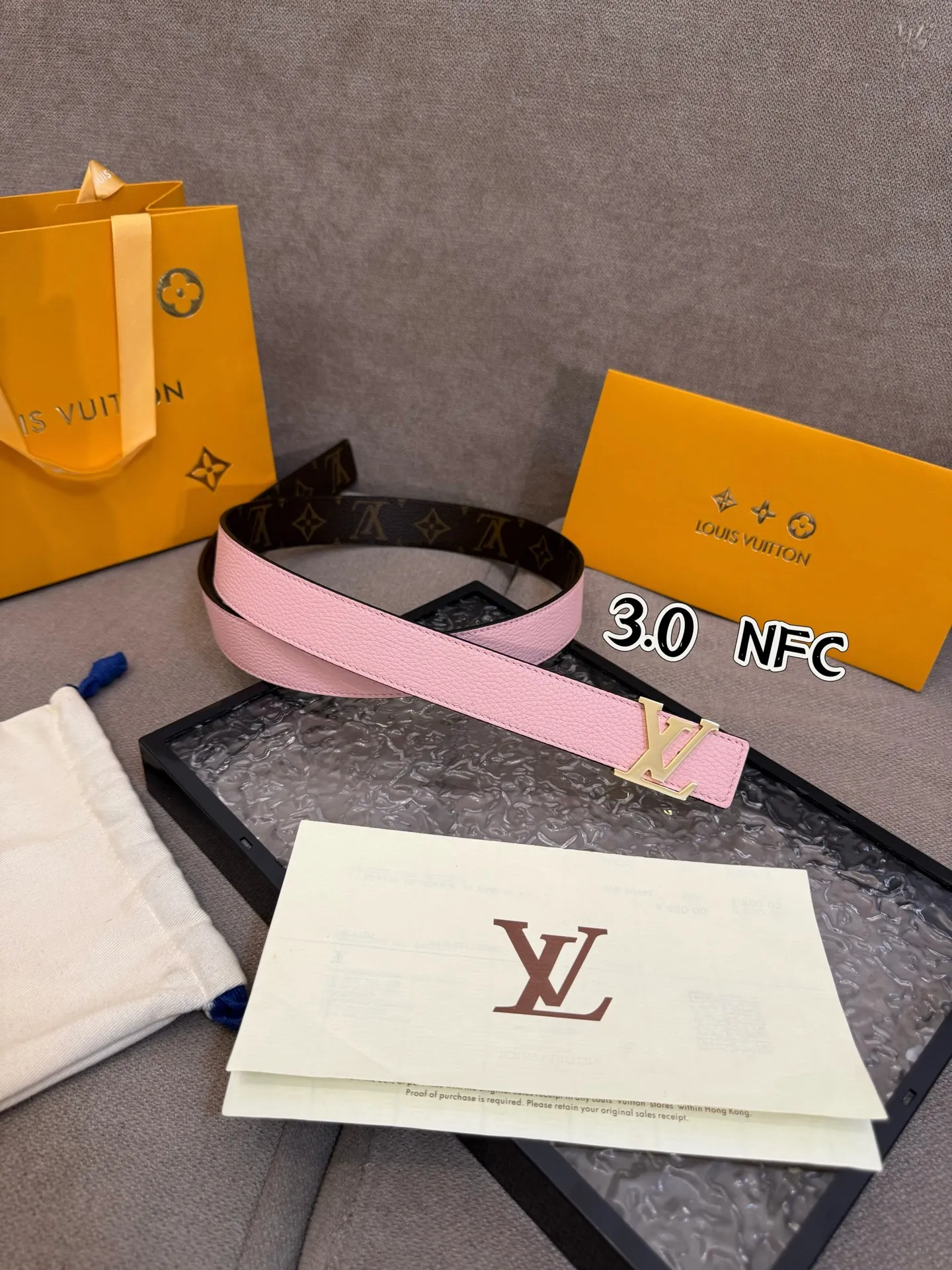 Louis Vuitton ピンク ダブルフェイスベルト - 画像 (3)