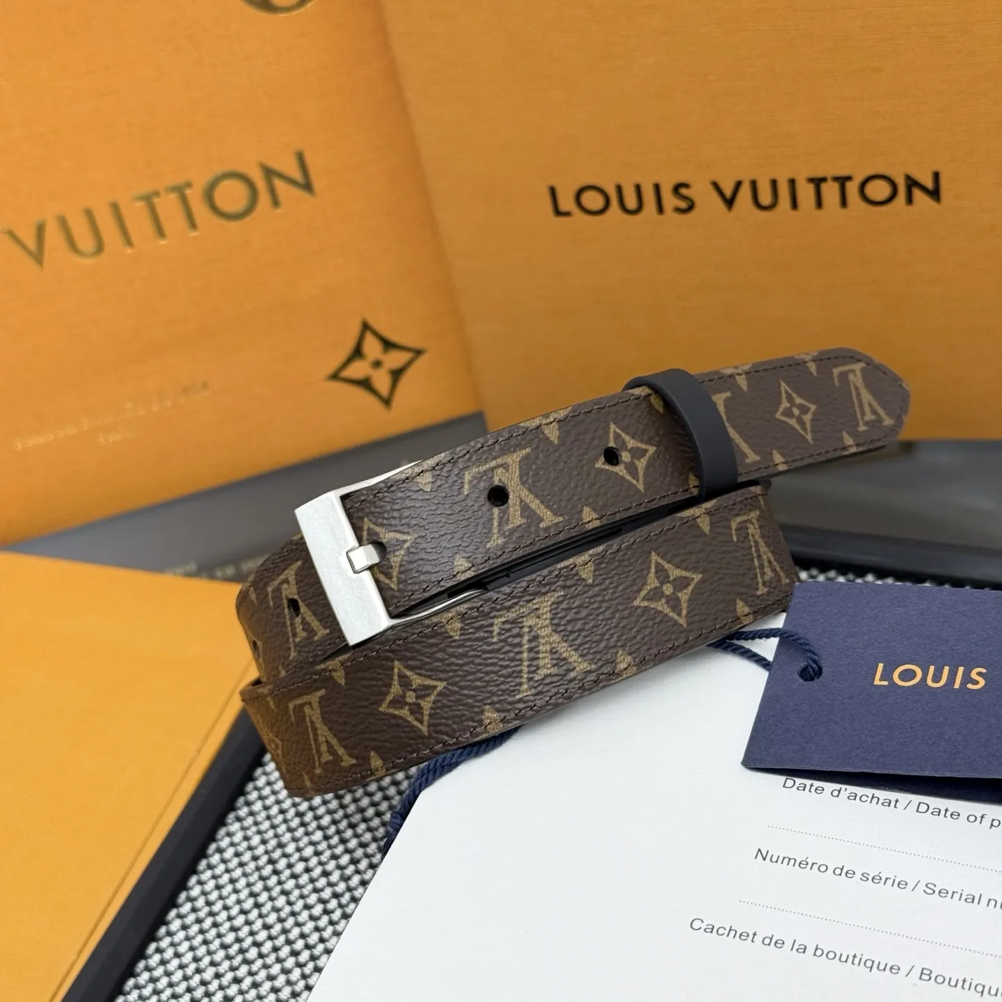 LOUIS VUITTON ダークブラウン Westernベルト - 画像 (5)