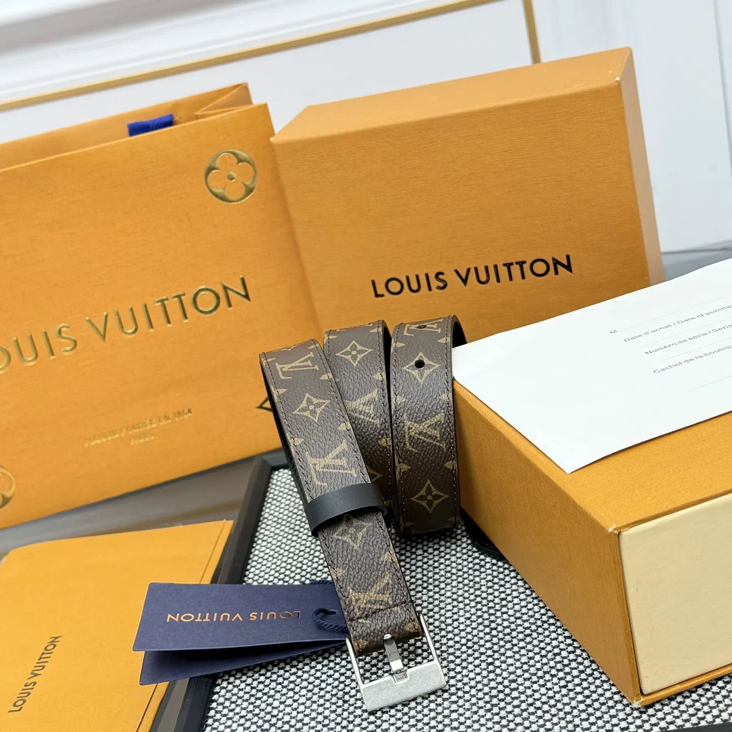 LOUIS VUITTON ダークブラウン Westernベルト - 画像 (6)