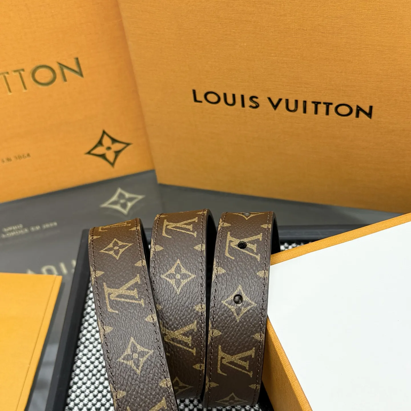 LOUIS VUITTON ダークブラウン Westernベルト - 画像 (7)