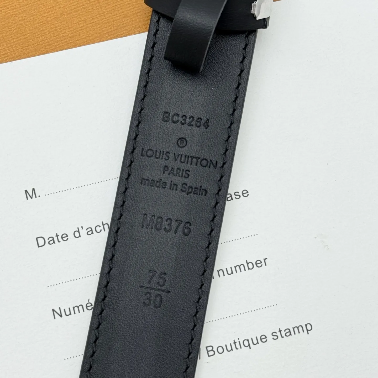 LOUIS VUITTON ダークブラウン Westernベルト - 画像 (8)