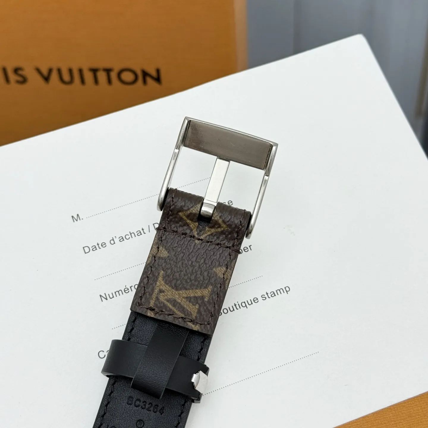 LOUIS VUITTON ダークブラウン Westernベルト - 画像 (9)