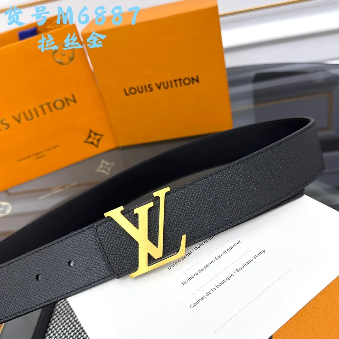 LOUIS VUITTON 新作黒LV Initialesベルト - 画像 (5)