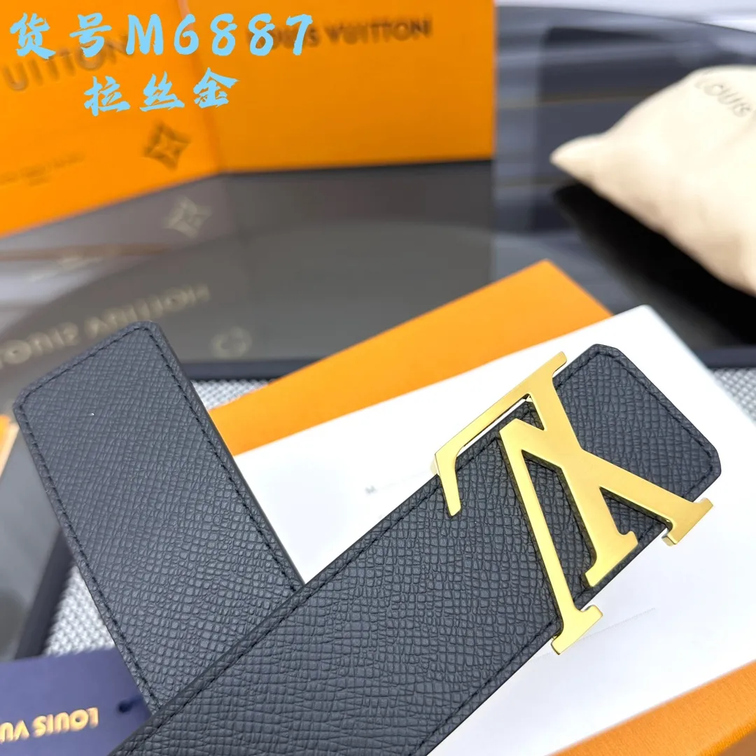 LOUIS VUITTON 新作黒LV Initialesベルト - 画像 (7)