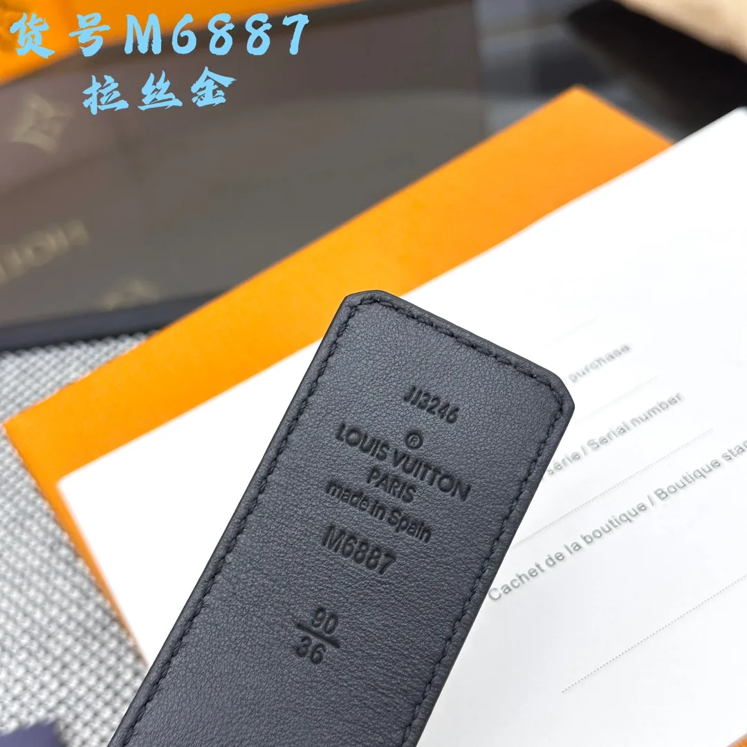 LOUIS VUITTON 新作黒LV Initialesベルト - 画像 (10)