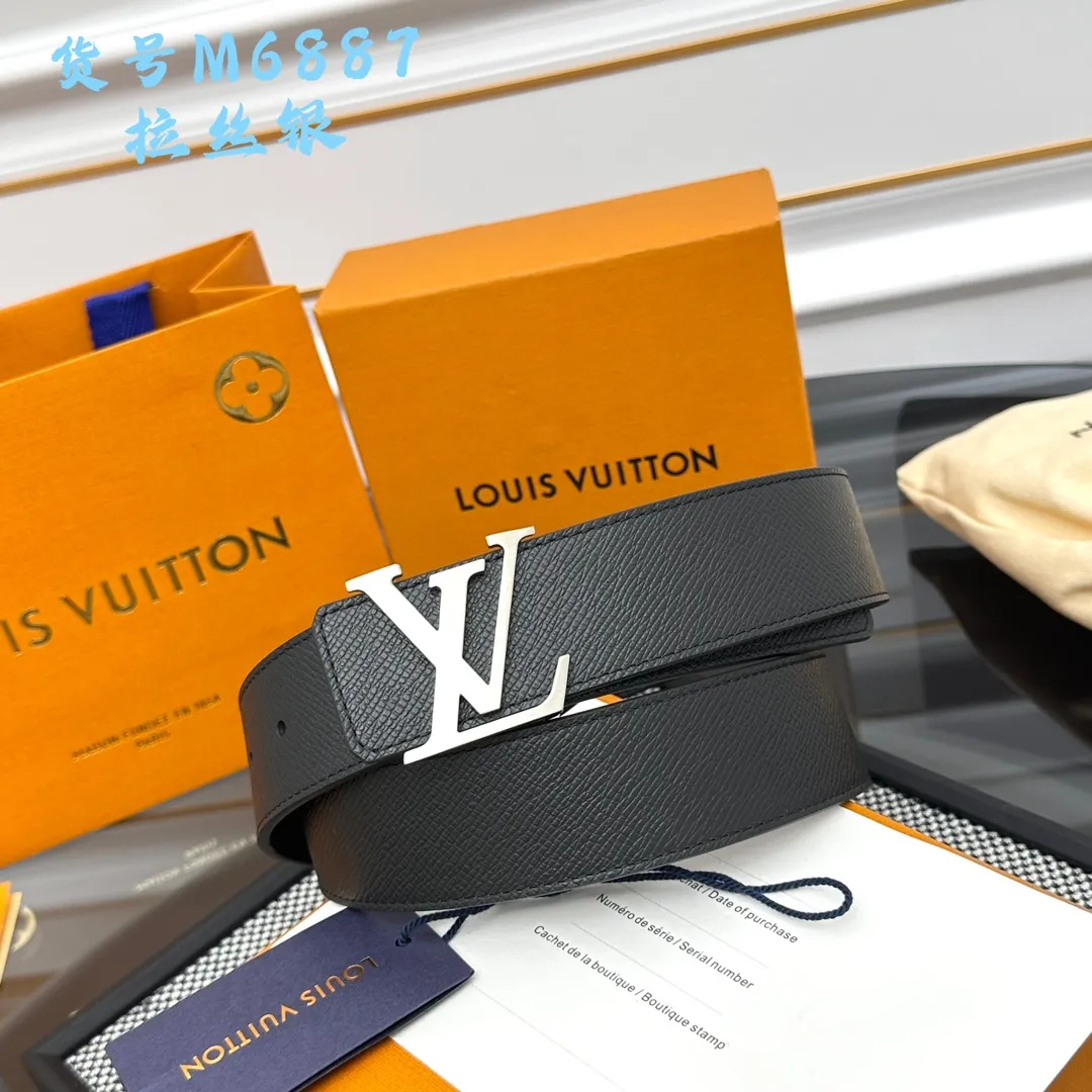 LOUIS VUITTON 新作黒シルクレザーベルト