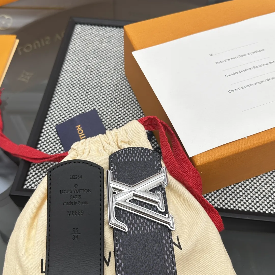 LOUIS VUITTON 新作 ダークブルー ダブルフェイスベルト - 画像 (6)