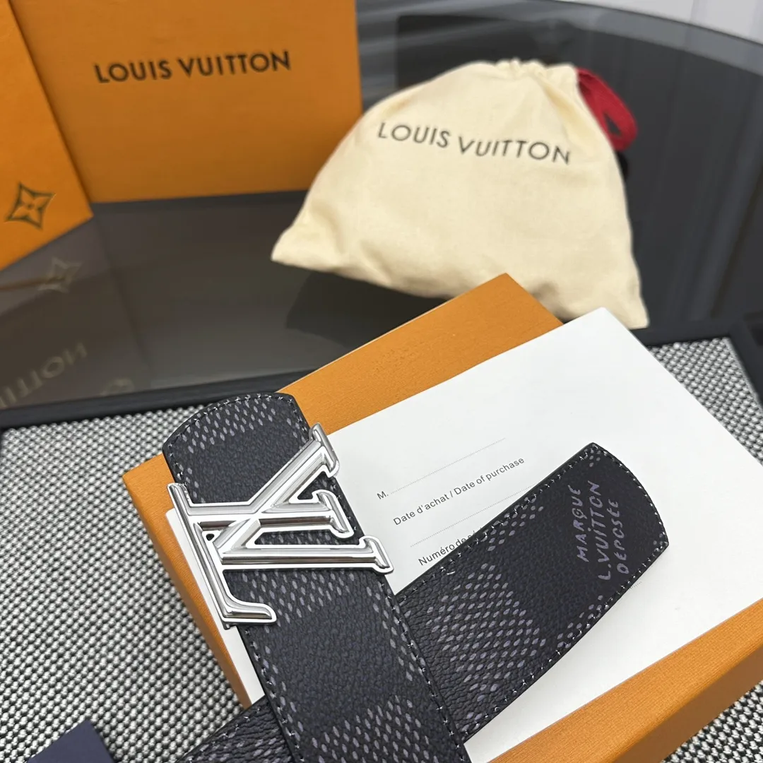 LOUIS VUITTON 新作 ダークブルー ダブルフェイスベルト - 画像 (7)