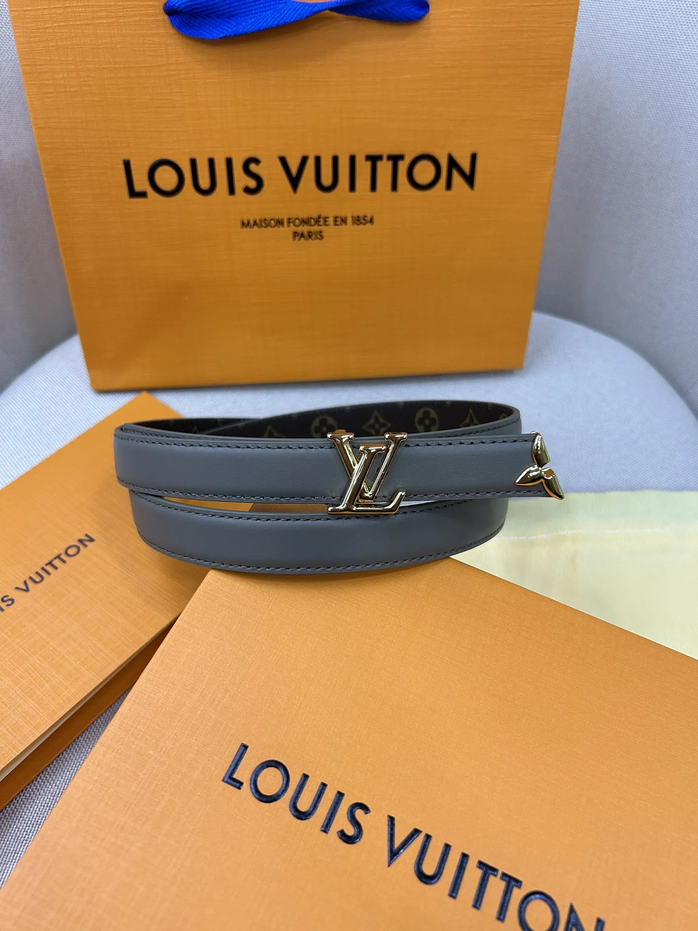 Louis Vuitton ダブルベルト グレー モノグラム柄 - 画像 (5)