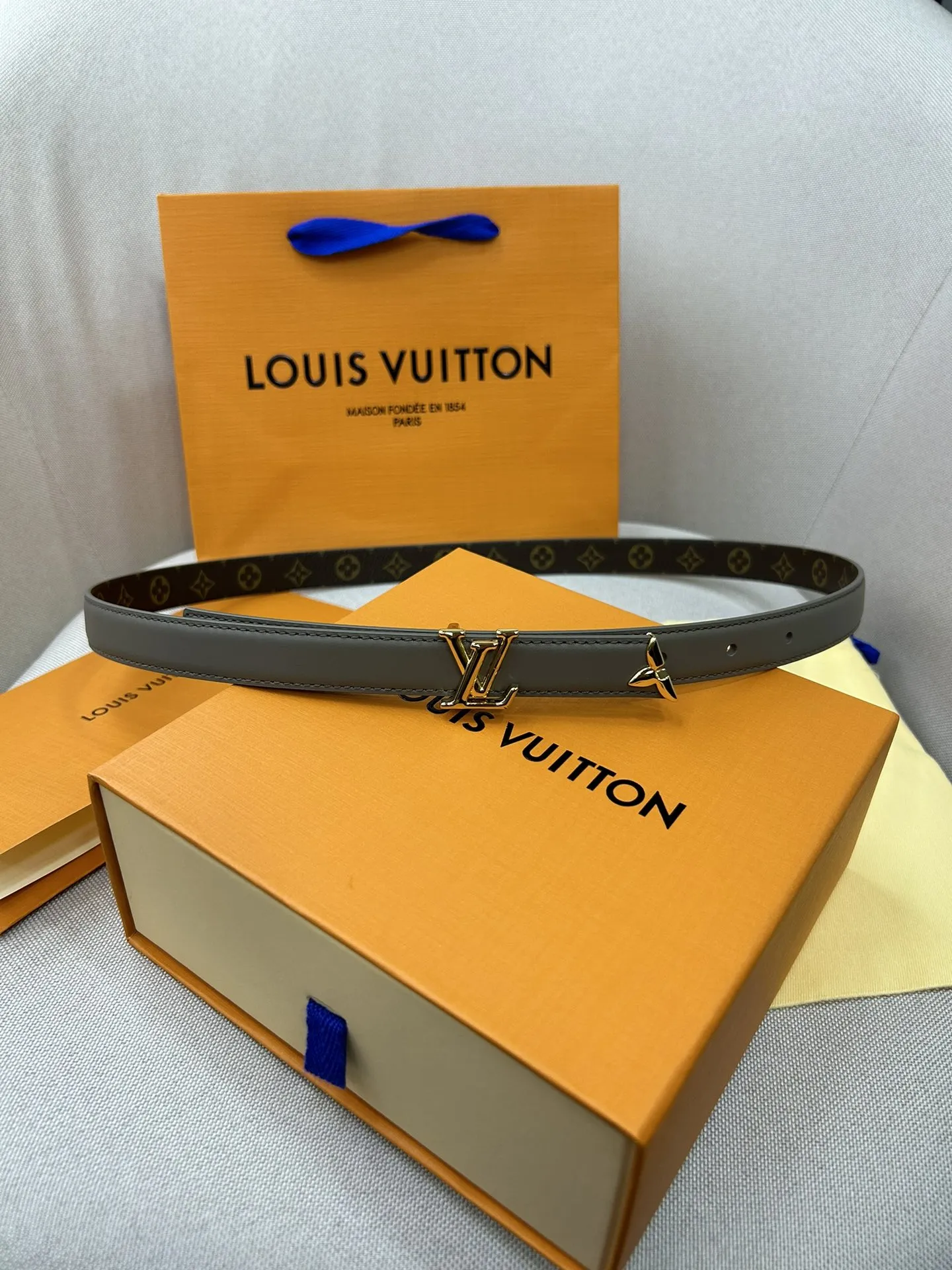 Louis Vuitton ダブルベルト グレー モノグラム柄 - 画像 (6)