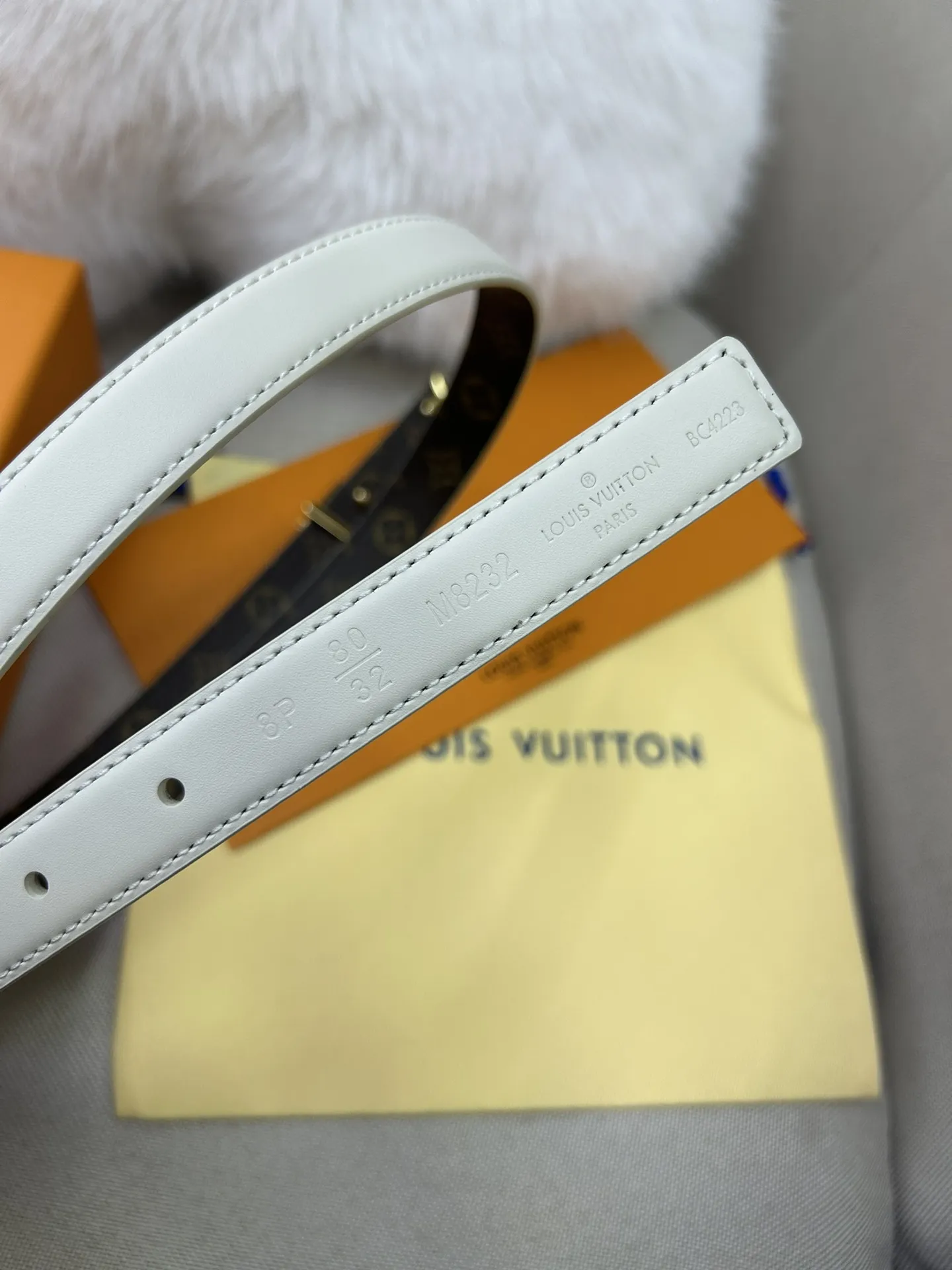 ルイヴィトン ダブルフェイスベルト ホワイトブラウン - 画像 (3)