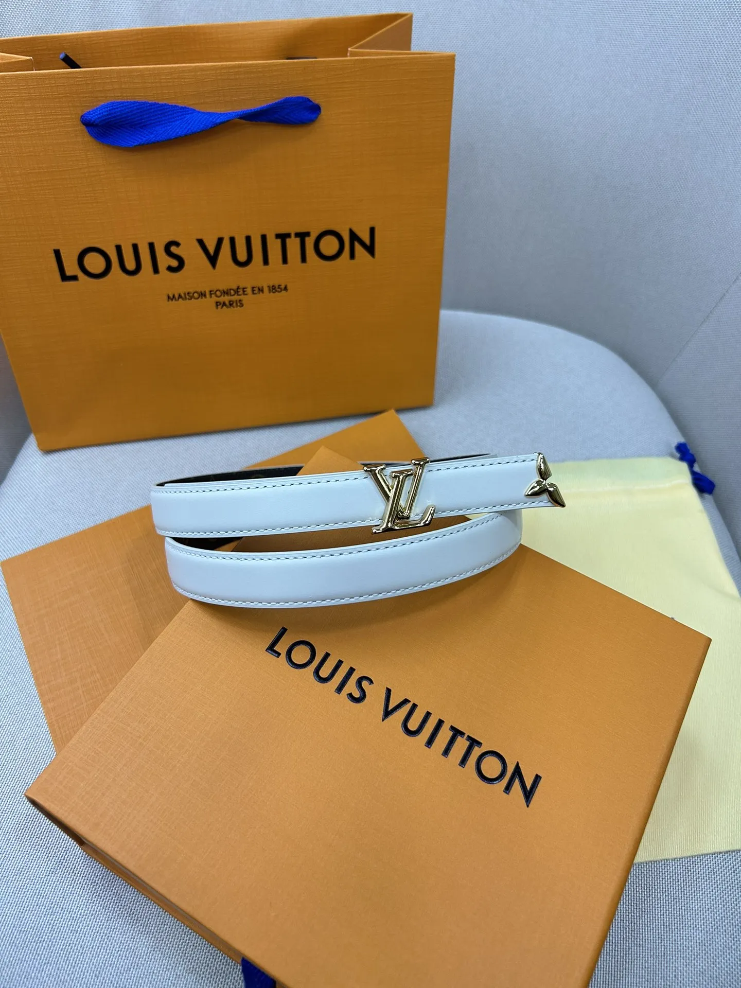 ルイヴィトン ダブルフェイスベルト ホワイトブラウン - 画像 (5)