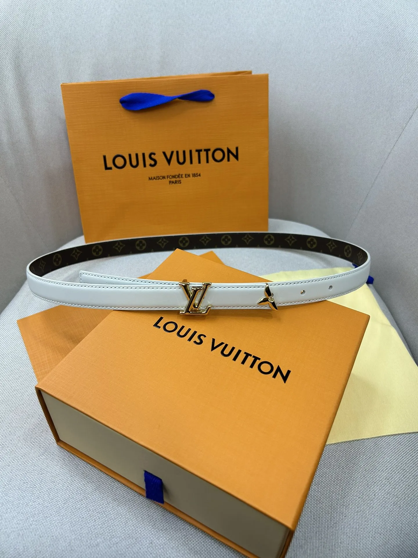ルイヴィトン ダブルフェイスベルト ホワイトブラウン - 画像 (6)