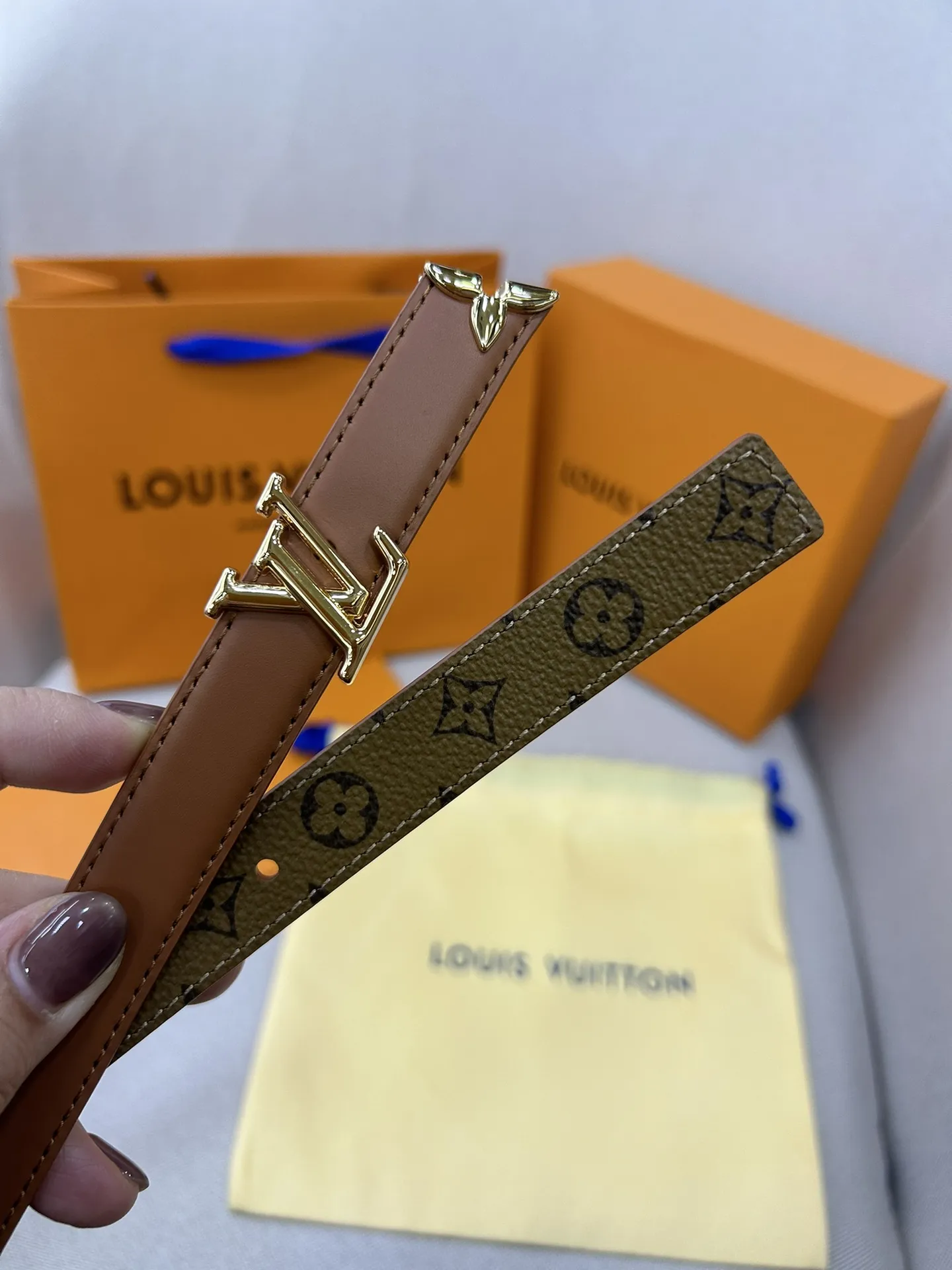 Louis Vuitton ダブルフェイスベルト ブラウン モノグラム