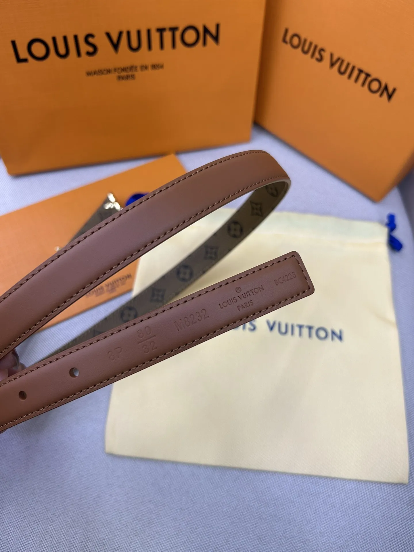 Louis Vuitton ダブルフェイスベルト ブラウン モノグラム - 画像 (3)