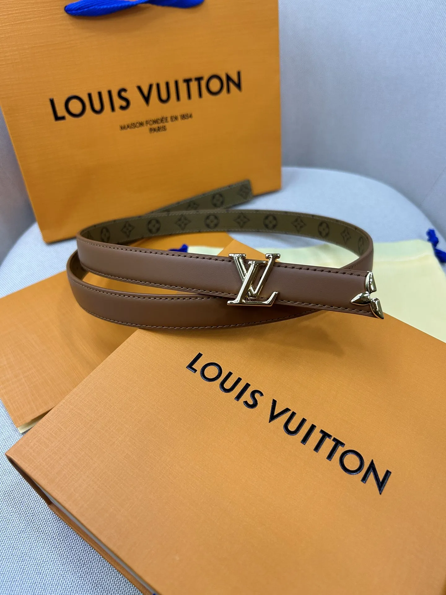 Louis Vuitton ダブルフェイスベルト ブラウン モノグラム - 画像 (7)