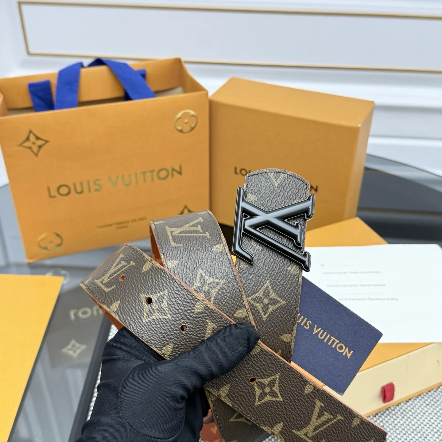 LOUIS VUITTON 新作ブラウンダブルベルト - 画像 (3)