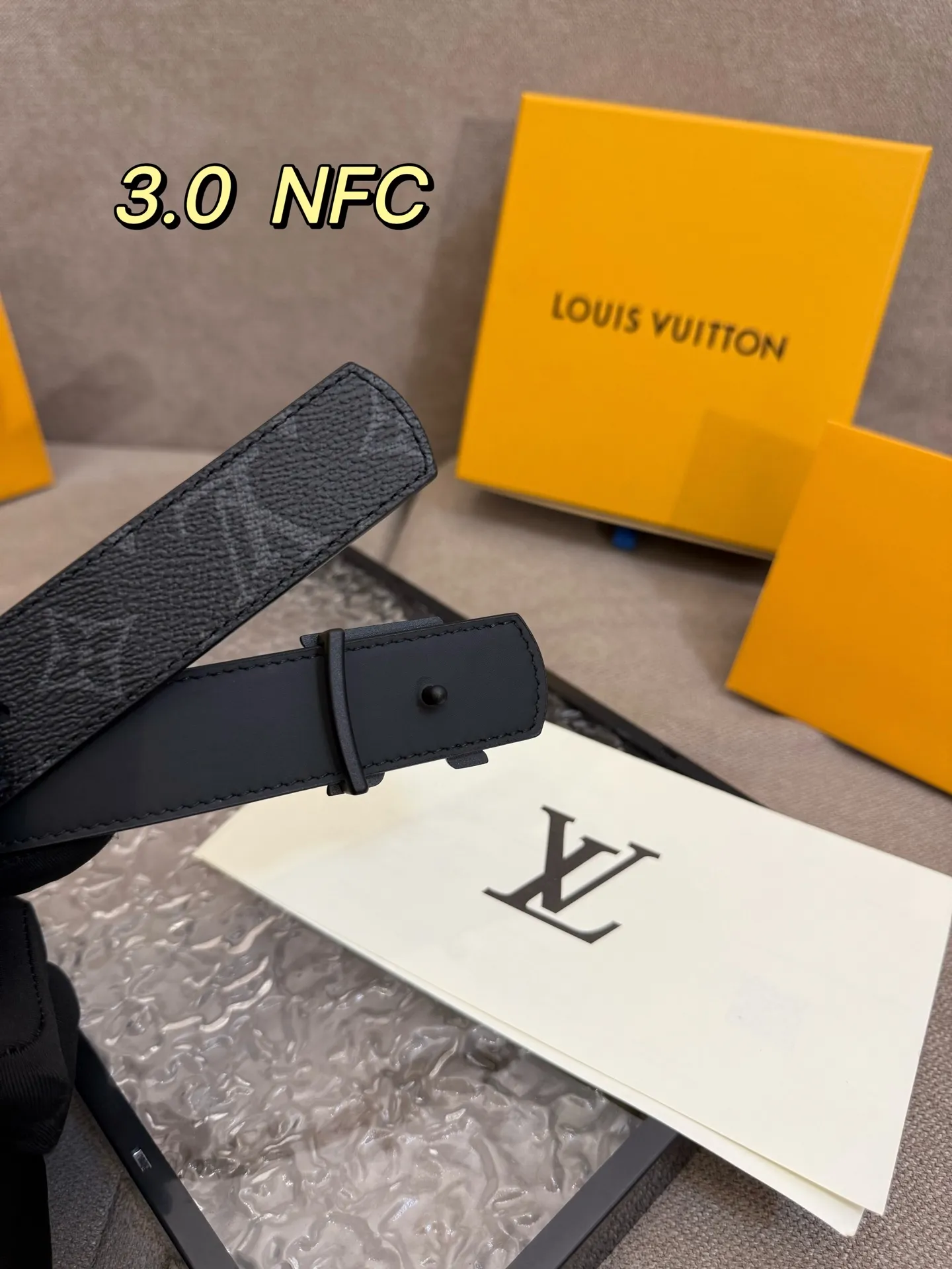 LOUIS VUITTON 黒 Monogram 3.0cm ベルト - 画像 (6)