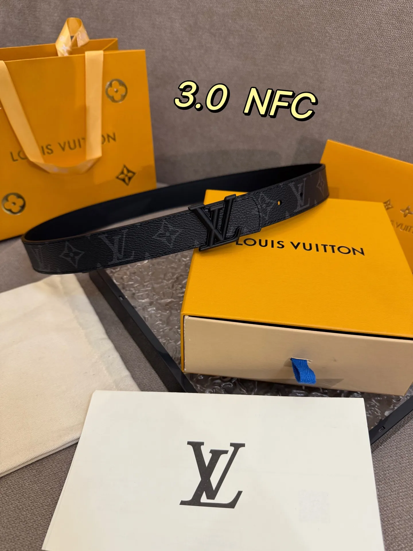 LOUIS VUITTON 黒 Monogram 3.0cm ベルト - 画像 (7)