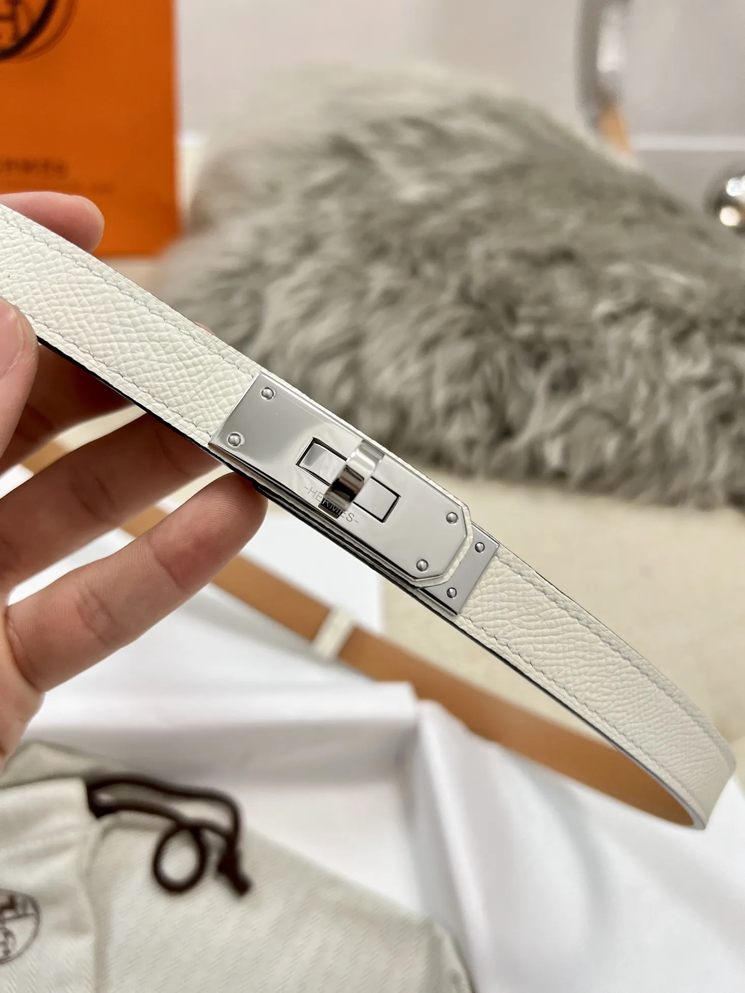 HERMÈS ケリーブレスレット ホワイト クラシックスタイル - 画像 (3)