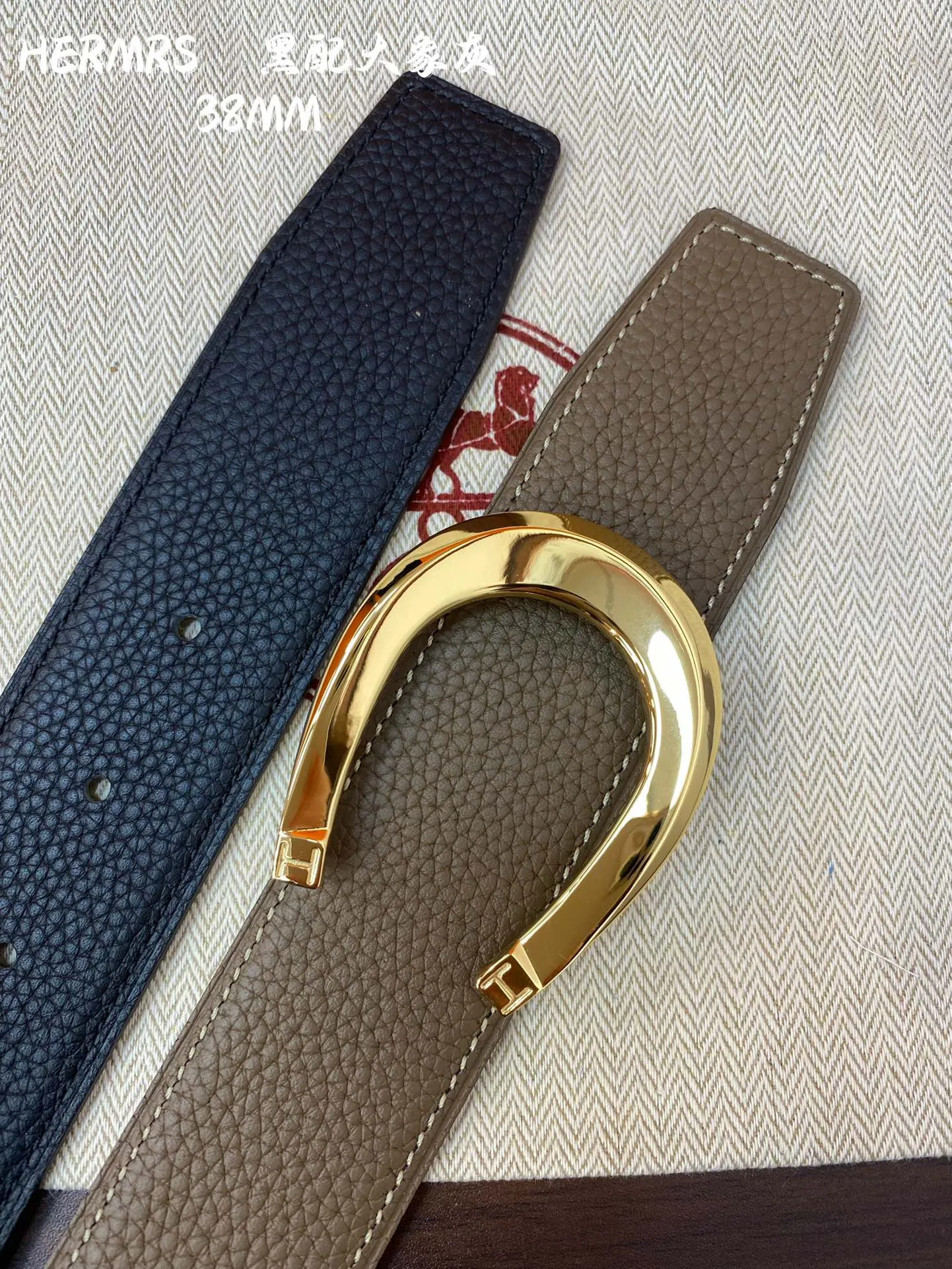 エルメス新作Hベルトバックルリバーシブルベルト38mm