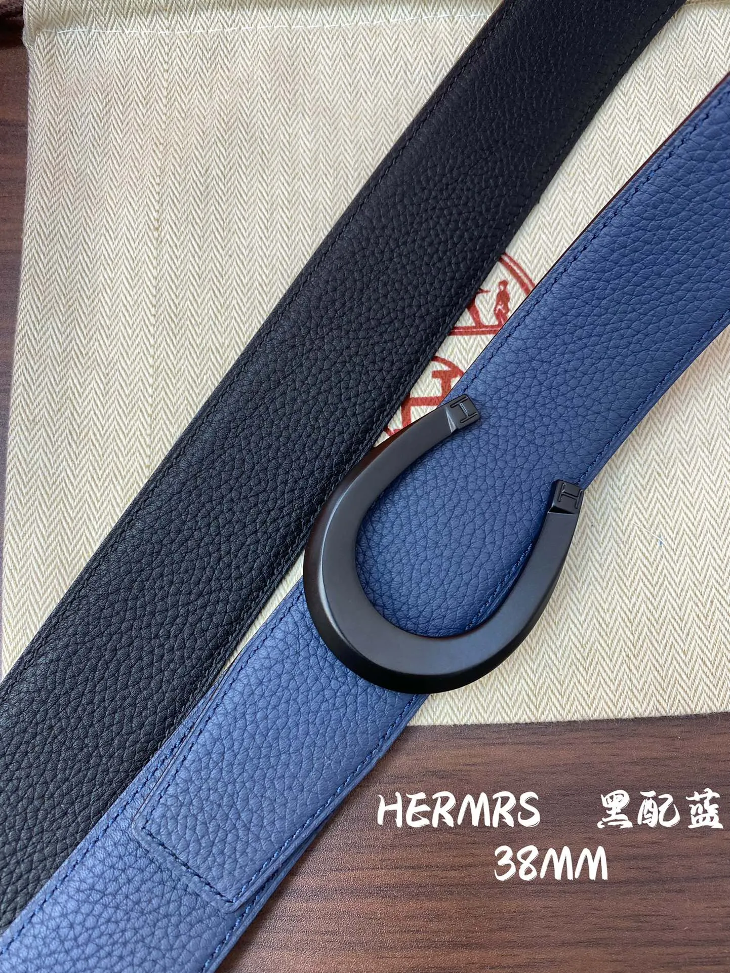 HERMES H BELT 新作 ブラックブルー 38mm - 画像 (5)